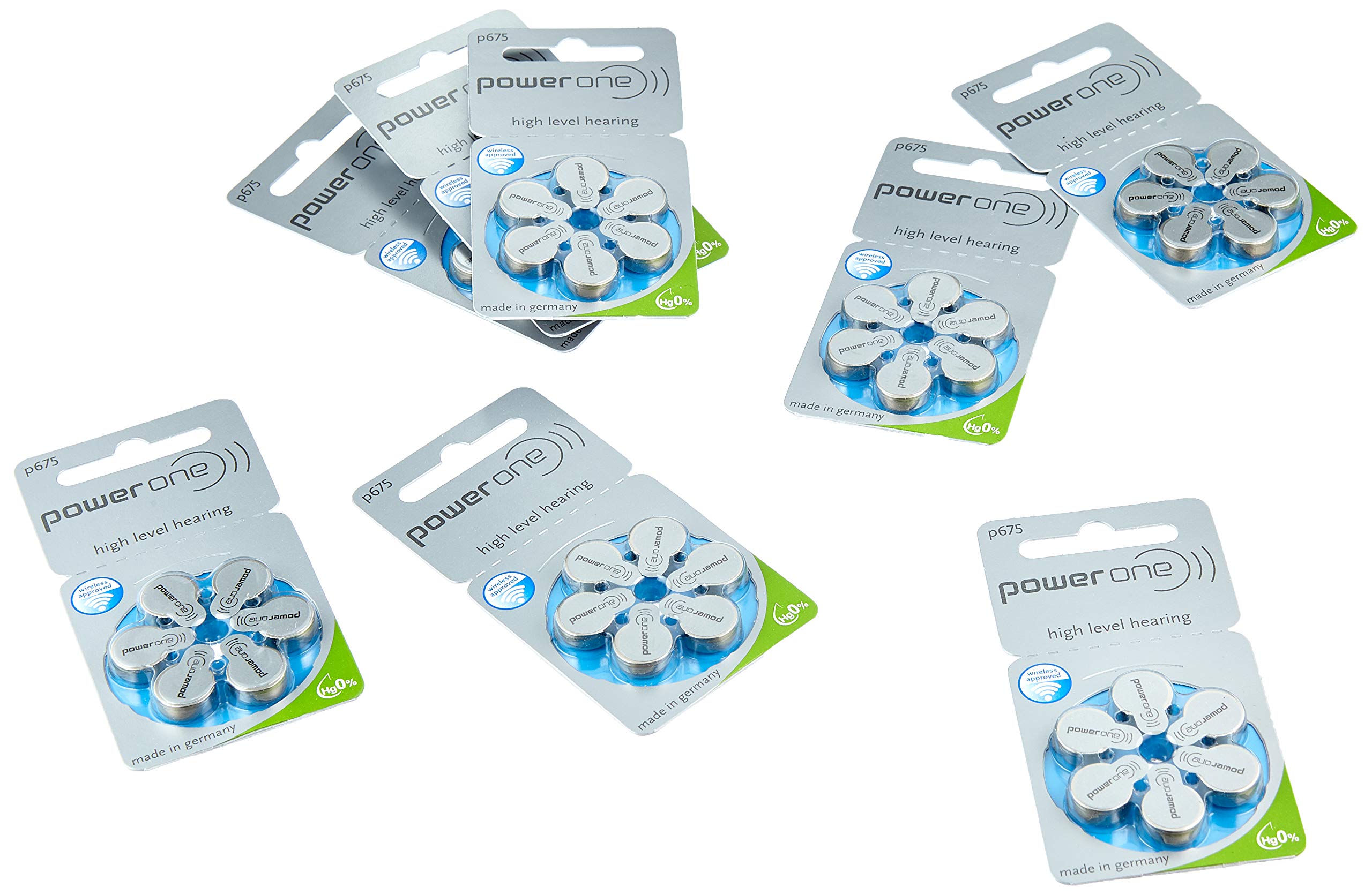 VARTA Power One Zinc Air Hearing Aid Batteries (Blue) Size 675 - 60 Pack | Long-Lasting & Reliable for Hearing Devices | Perfect for Travel, Work & Daily Use
