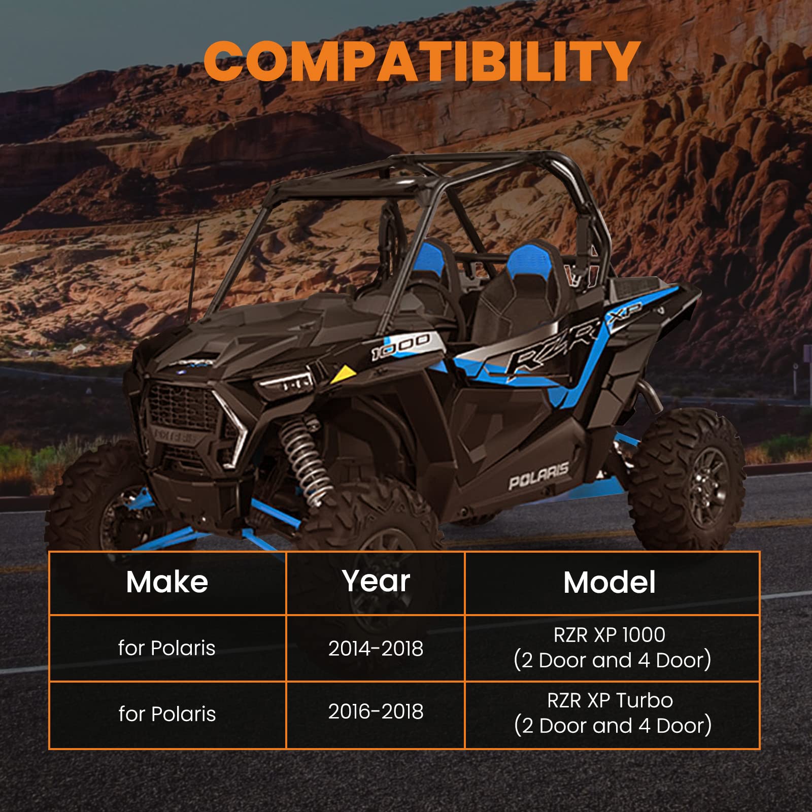 UTV Spare Tire Carrier - Rear Mount for Polaris RZR XP 1000 & Turbo (2014-2022) | Heavy-Duty Off-Road Accessory for Adventure & Trail Riding
