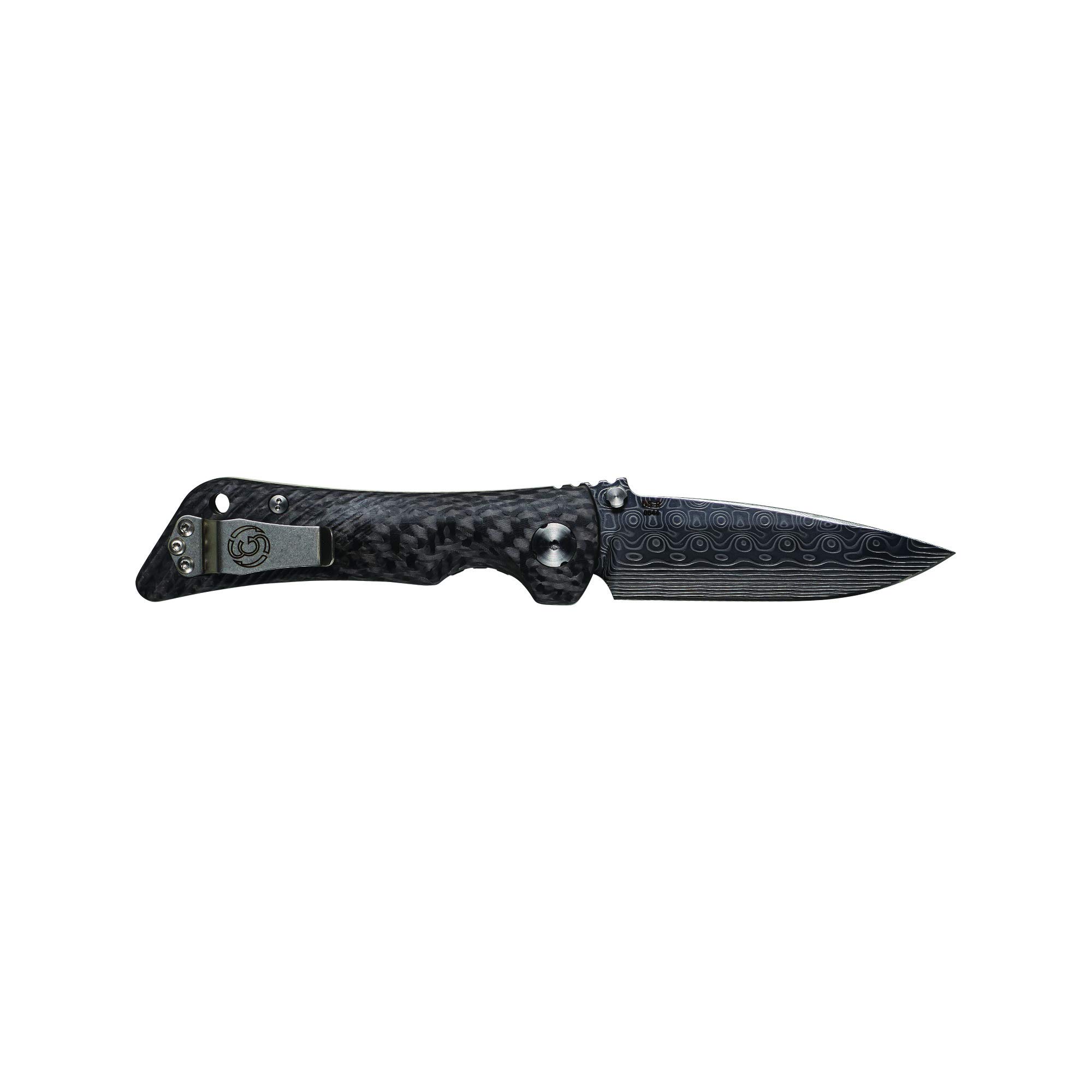 Southern Grind Spider Monkey Drop Point Folding Knife - Carbon Fiber Handle - EDC Pocket Knife for Outdoor, Camping, Hiking & Survival Gear