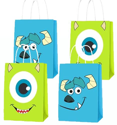 16 PCS Monster Themed Party Goodie Bags - Kids & Adults Birthday Party Supplies, Decorations for Halloween, School Events, and Family Gatherings