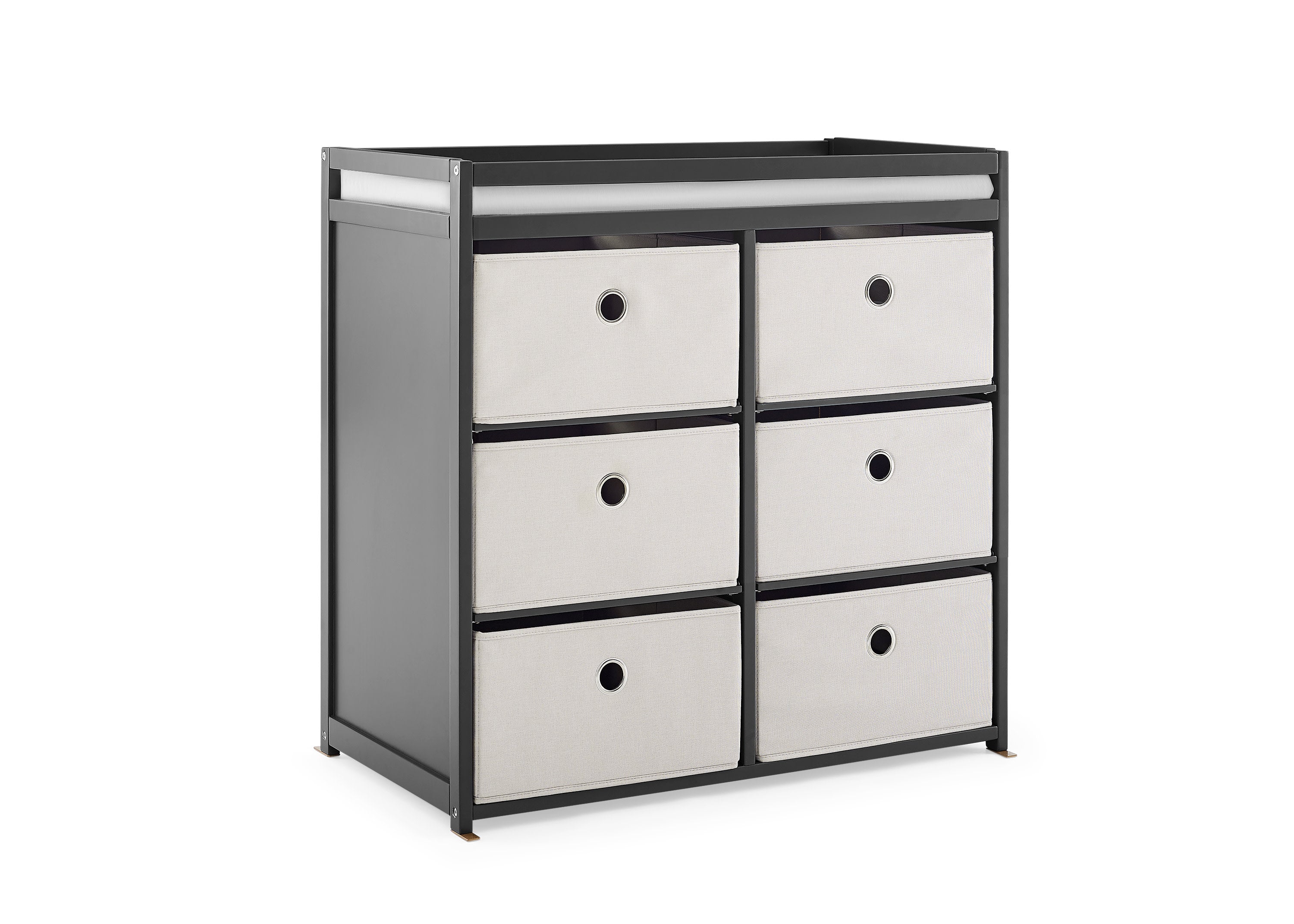 Hayes Fabric Bin Changer - Foldable Storage Bins for Home Organization | Perfect for Closet, Nursery, and Laundry Room Storage
