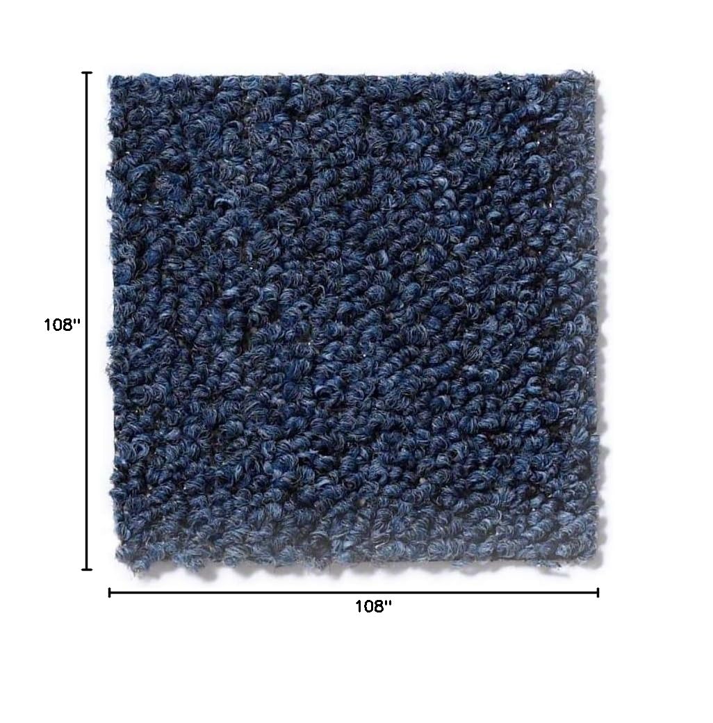 Premium Petrol Blue Indoor/Outdoor Area Rug - 9'x9' Square Non-Slip Carpet for Living Room, Patio, Deck | Home Queen Commercial Grade Rug