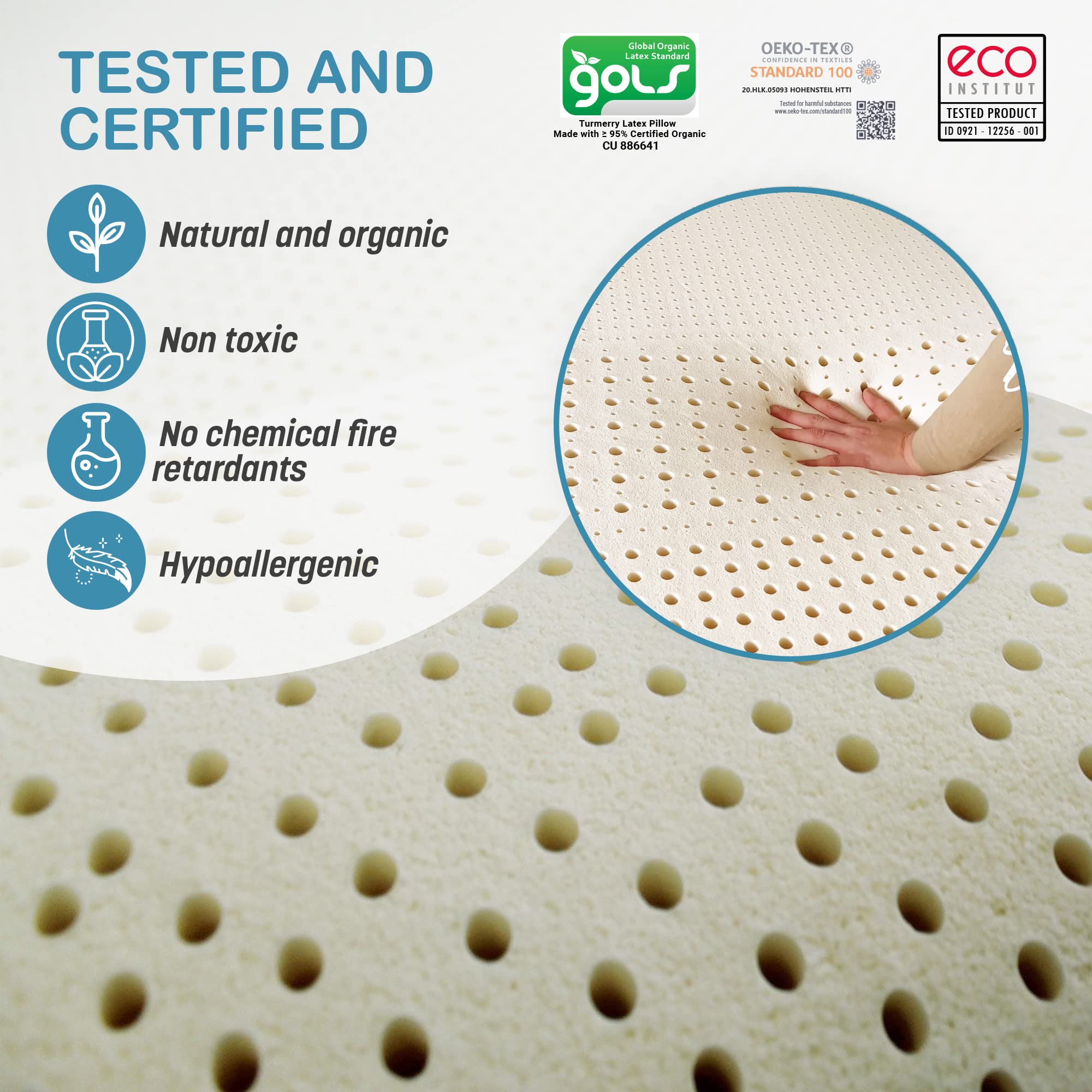 Organic Latex Mattress Topper Full Size - 2