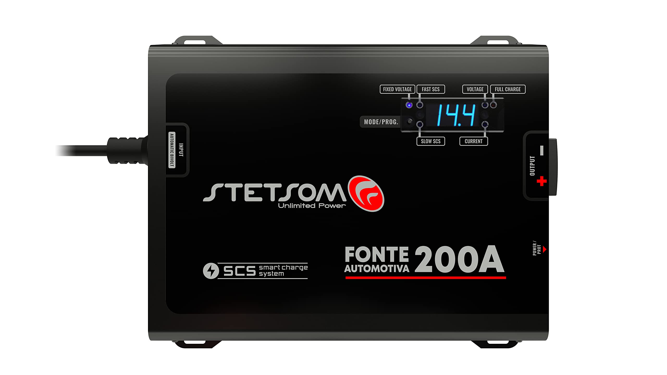Stetsom Infinite Black 200A High Voltage Power Battery Charger - Car Audio System, RV, Marine & Off-Grid Power Supply for Reliable Performance