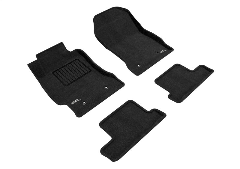 3D Maxpider Custom Fit Floor Mats for 2013-2020 Subaru BRZ - 1st & 2nd Row Complete Set (Black) | All-Weather Protection & Premium Car Interior Accessories for Daily Driving & Road Trips