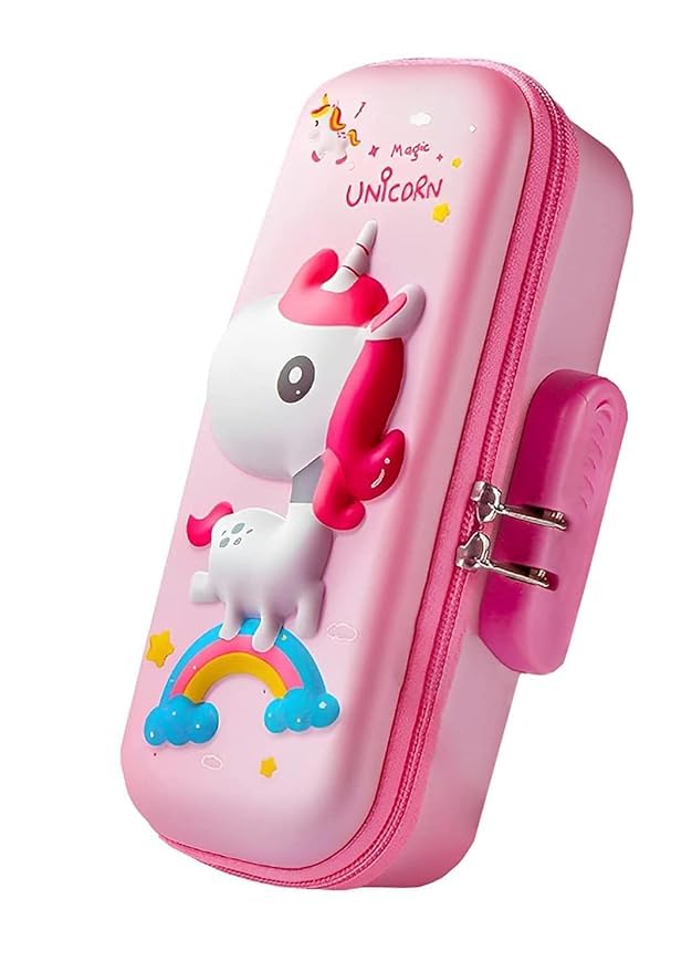 Unicorn Password Lock Pouch Pink