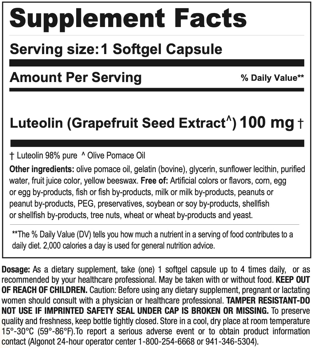 PureLut Liposomal Luteolin Supplement - 8 Pack | Patented Olive Oil Liposomal Absorption Technology for Enhanced Bioavailability | Supports Brain Health, Inflammation Relief & Antioxidant Protection