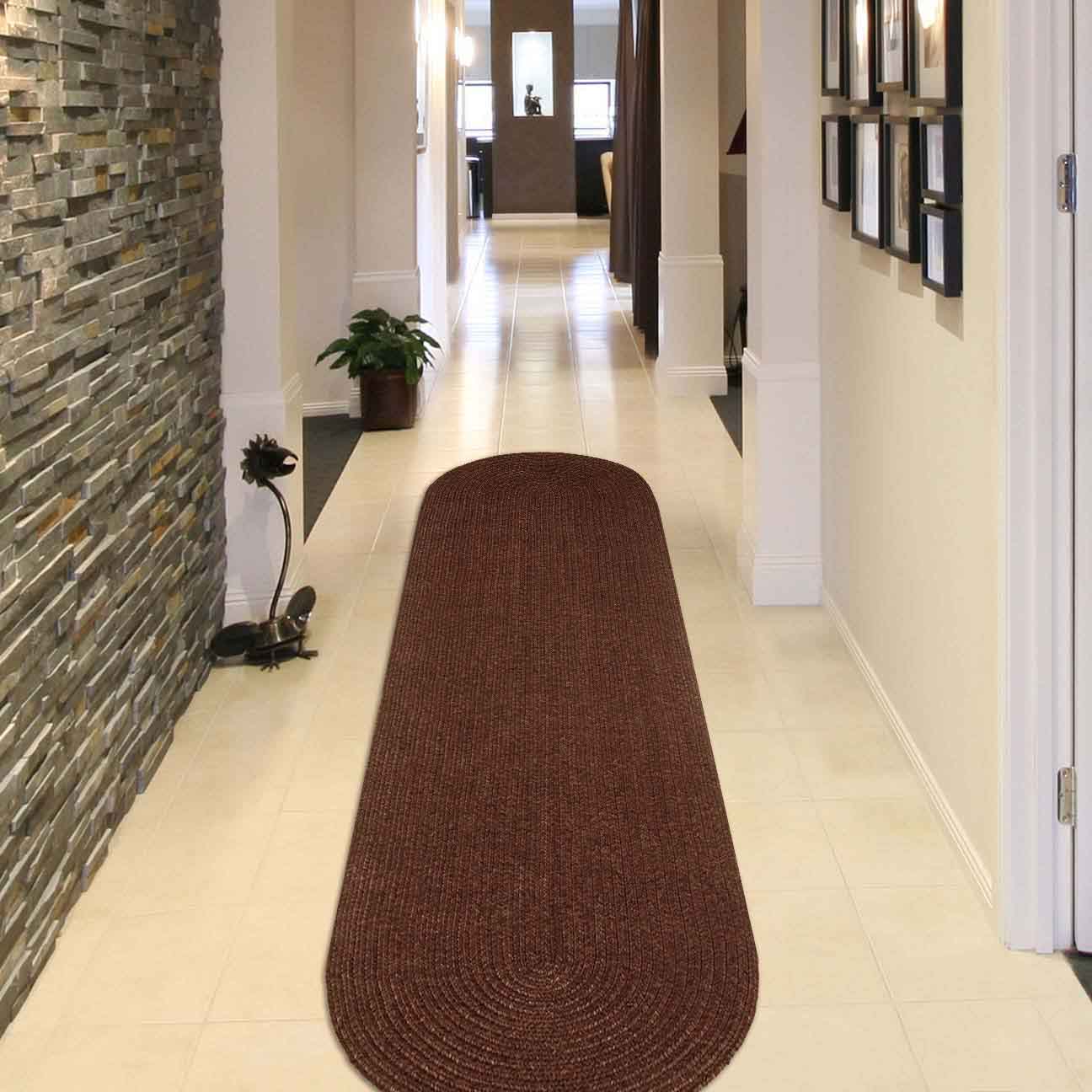 Classic Braided Area Rug - Non-Slip Indoor/Outdoor Oval Rug for Living Room, Bedroom, Patio & Deck - Soft & Durable Home Decor