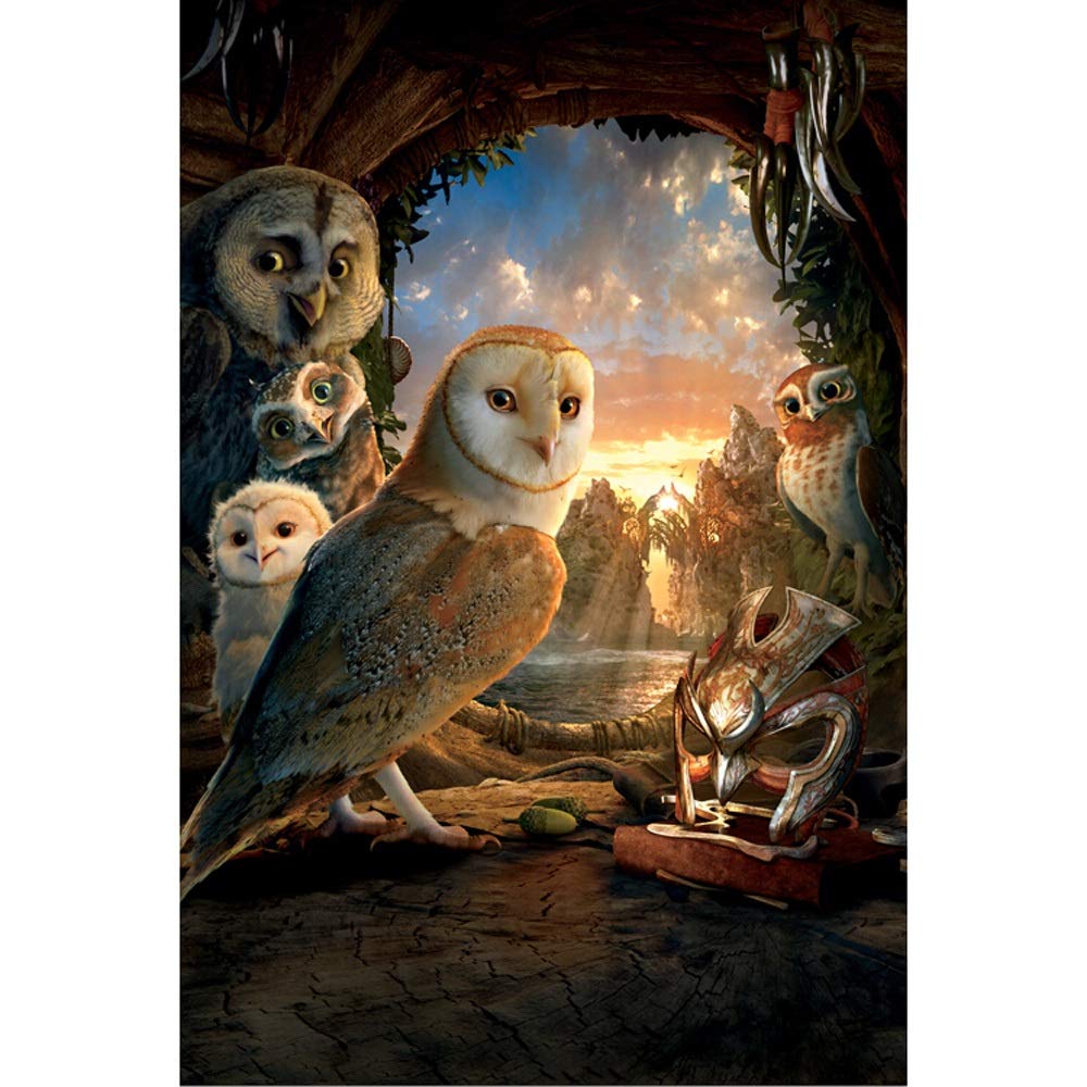 Premium 1000-Piece Owl Wood Jigsaw Puzzle for Adults & Kids - Educational Anime Underwater World & Starry Sky Universe Lion Scenery - Perfect for Family Game Night, Classroom Activities & Stress Relief (Color A)