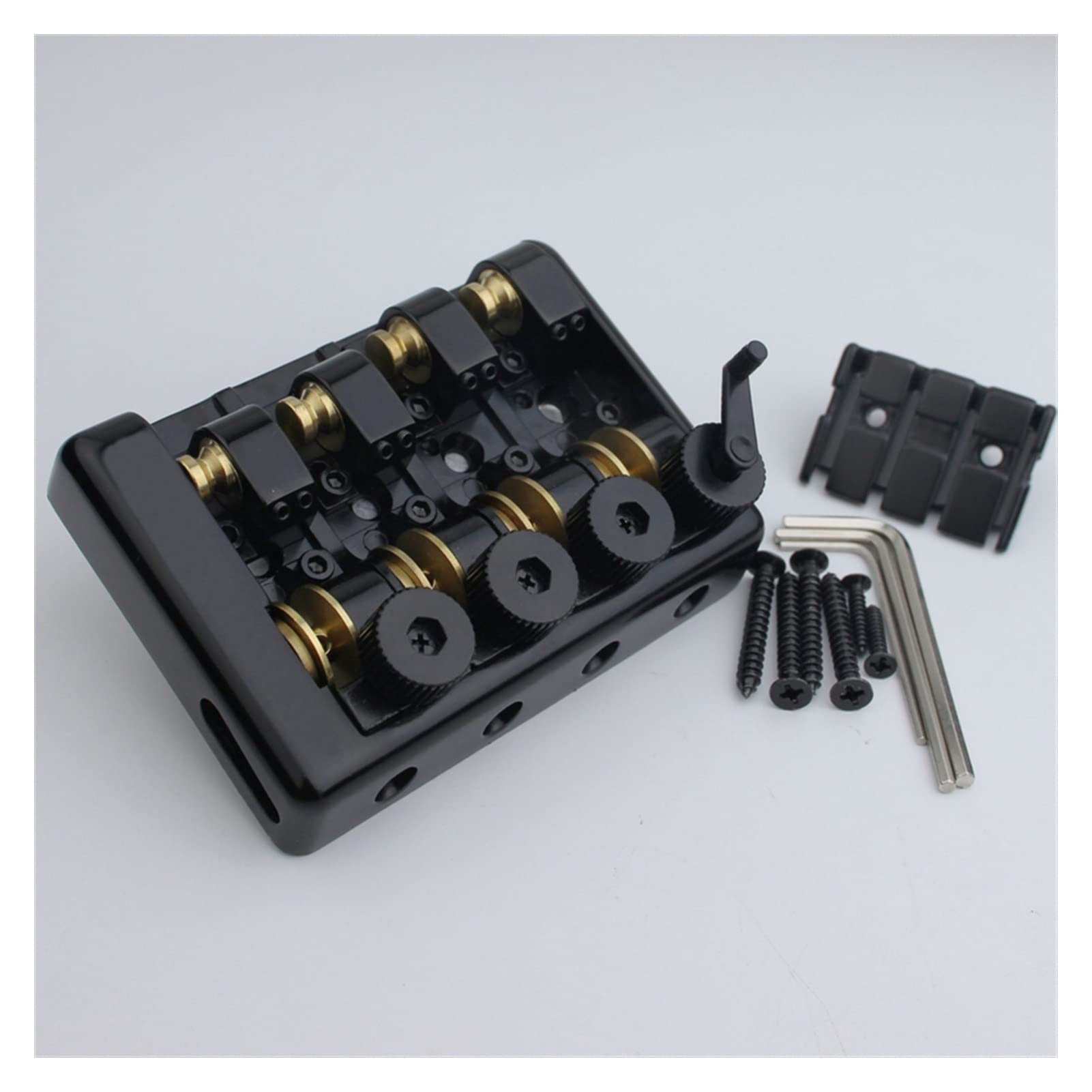4 String Headless Black Guitar Bridge Replacement for Bass - Durable & Easy Install, Perfect for DIY Guitar Repairs & Upgrades