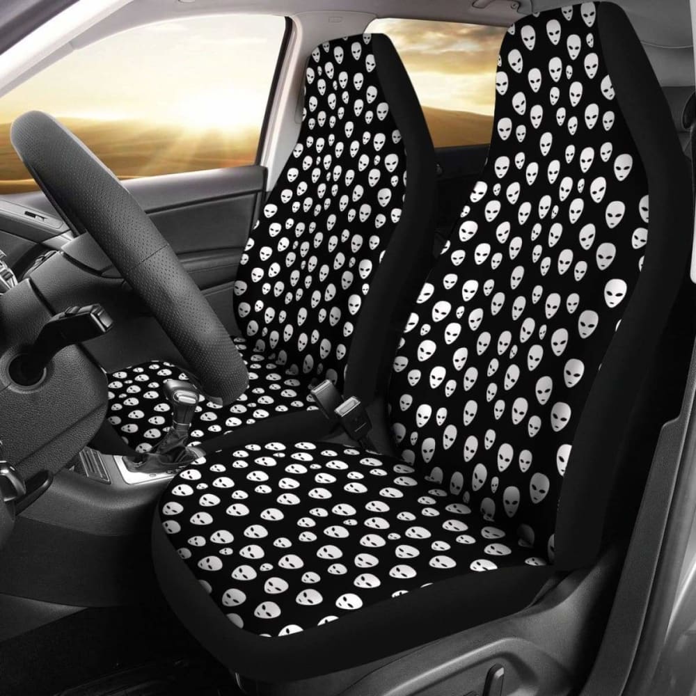 Alien-Themed Buick Car Seat Covers (Set of 2) - Durable Universal Fit for Buick Models - Perfect for Sci-Fi Fans & Car Enthusiasts
