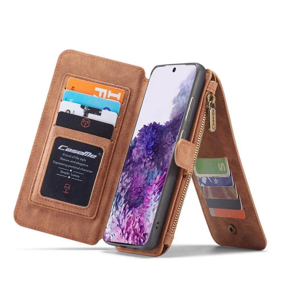 Magnetic Detachable PU Leather Case for Samsung Galaxy S21 - Slim Protective Cover with Strong Magnets for Easy Attachment | Perfect for Work, Travel & Everyday Use