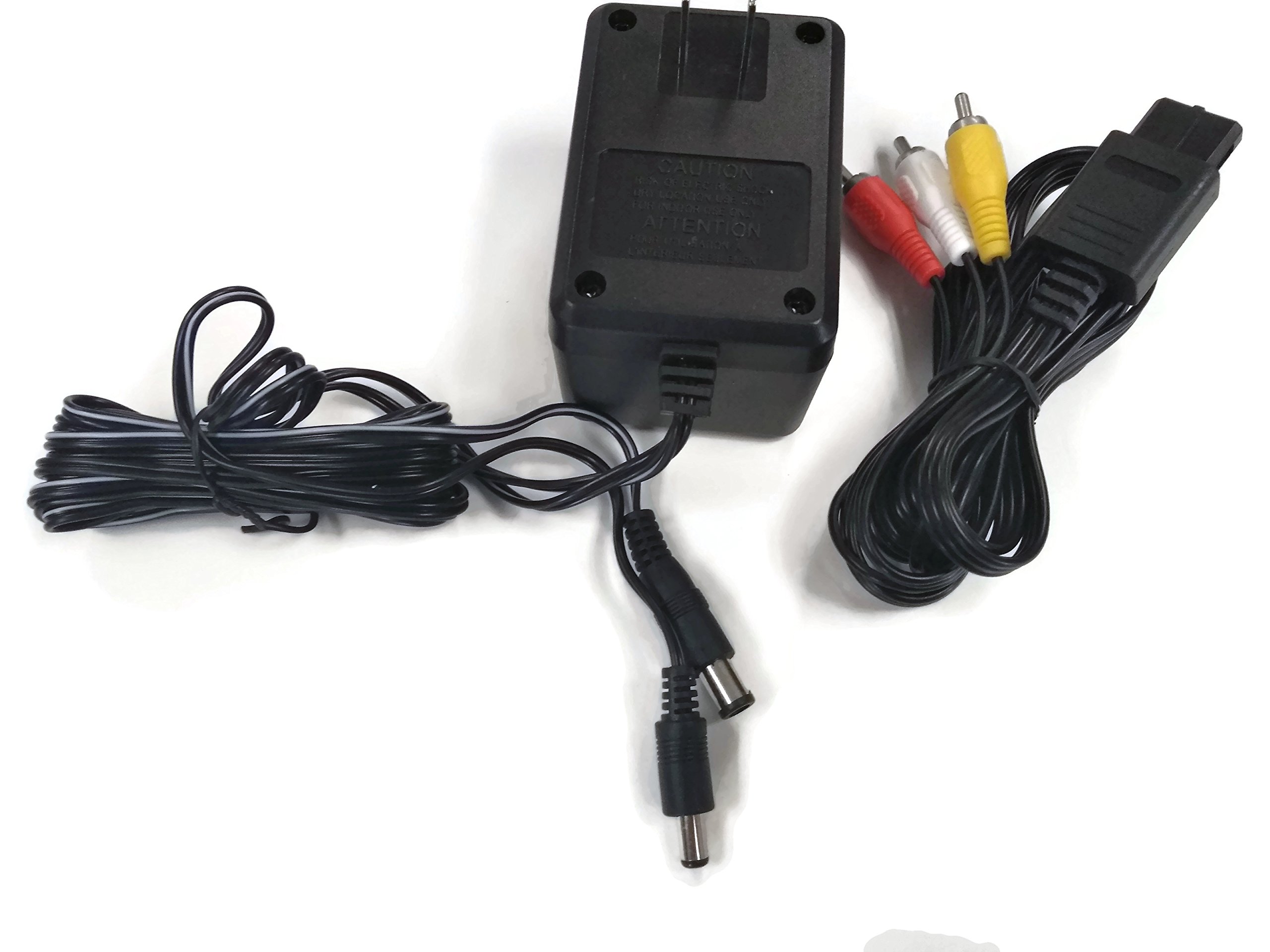 Original SNES AC Adapter & AV Cable with 2 Controllers - Compatible with Super Nintendo Entertainment System - Perfect for Retro Gaming & Console Setup