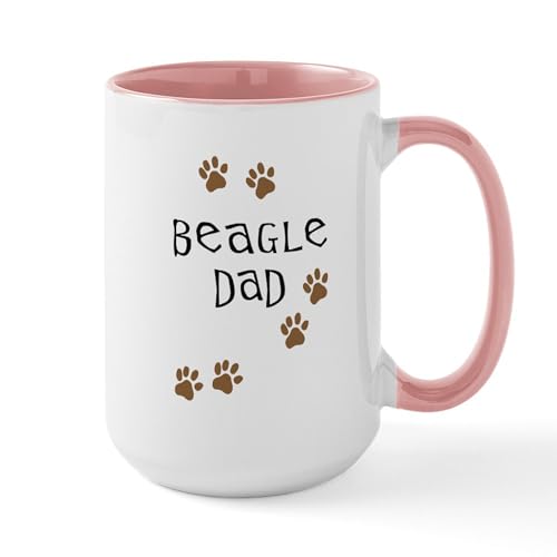 White/Pink Inside - Beagle Dad Ceramic Mug