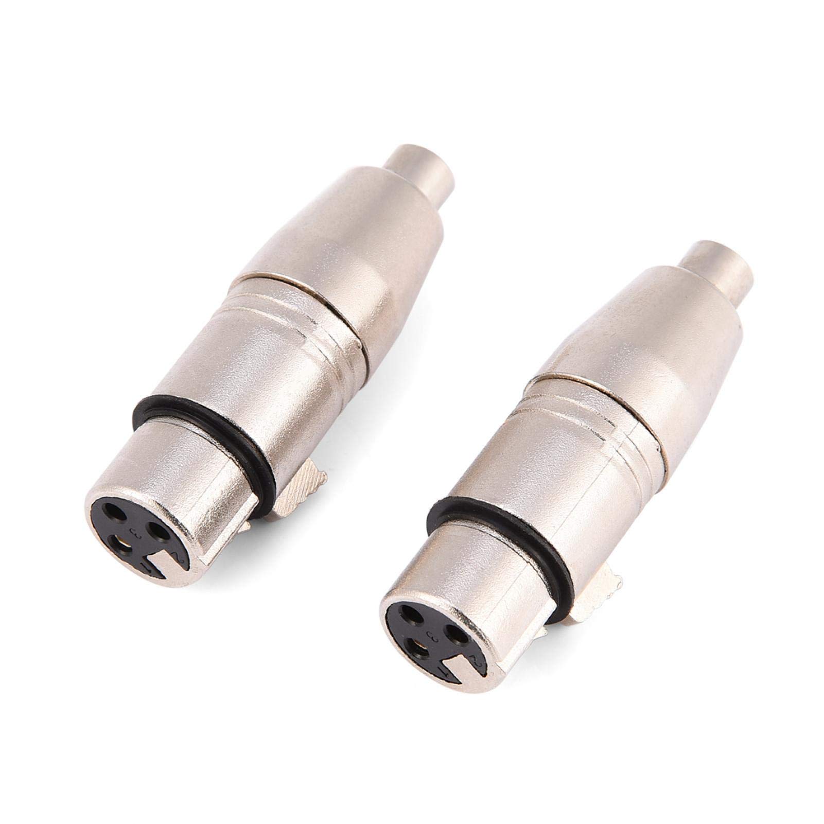 Niiyen 2Pcs 3-Pin XLR Female to Female Audio Microphone Adapter Connector - Professional Mic & Guitar Cable Adapter for Stage Performances, Studio Recording, DJ Equipment & Lighting Systems