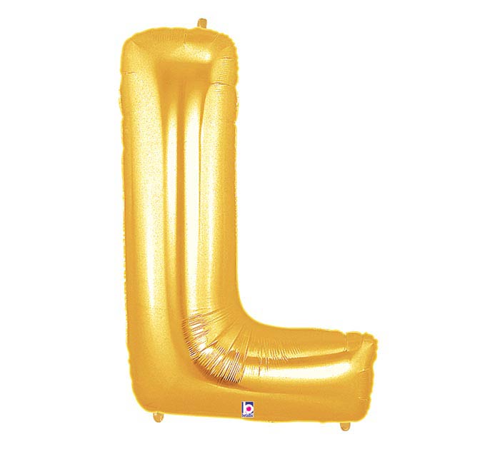 Gold Foil Letter L Balloon - Large Size for Birthday Parties, Baby Showers & Wedding Decorations
