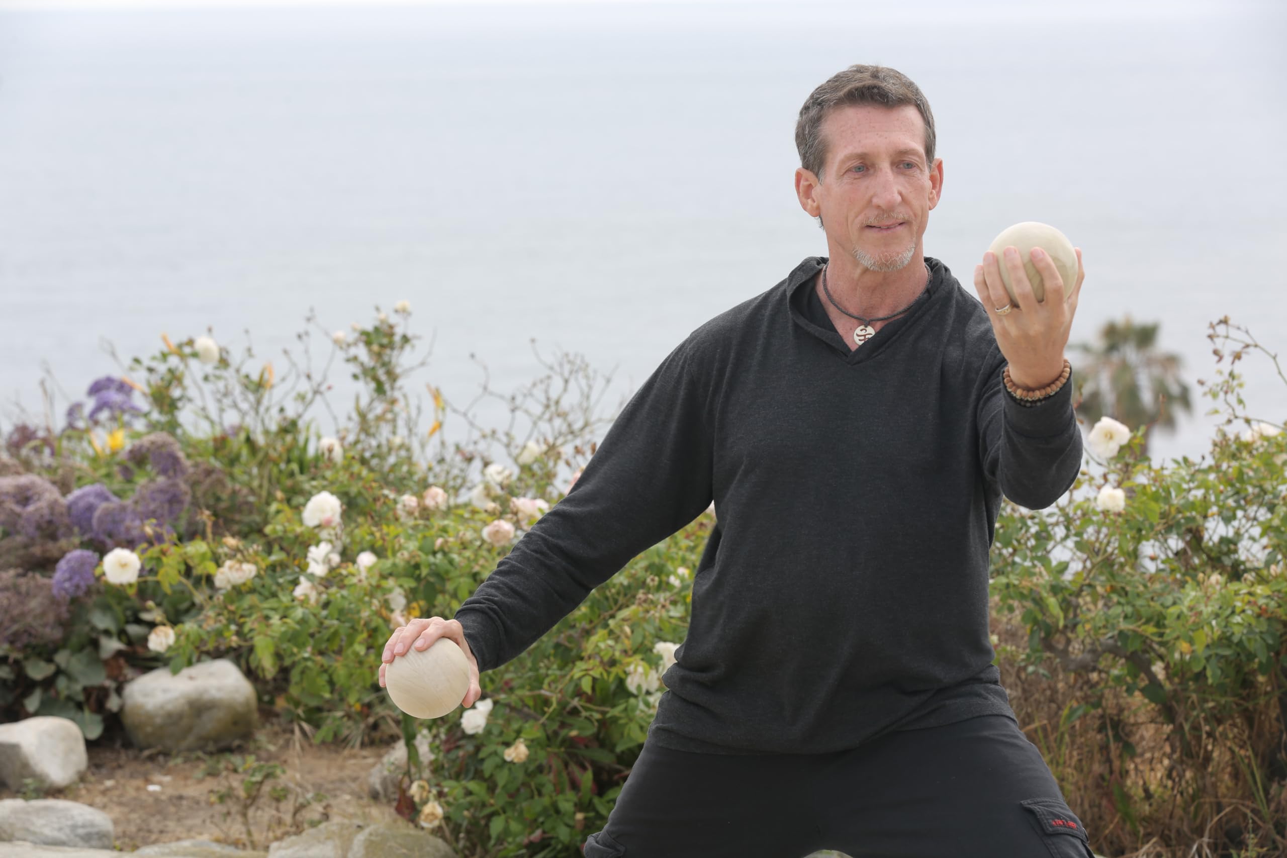 YMAA Tai Chi Ball Set for Beginners – Includes David-Dorian Ross Instructional DVD & Two 1.5lb 4-inch Starter Balls – Home Fitness Workout for Muscle Building & Stress Relief – Perfect for Tai Chi Practice, Meditation & Low-Impact Exercise