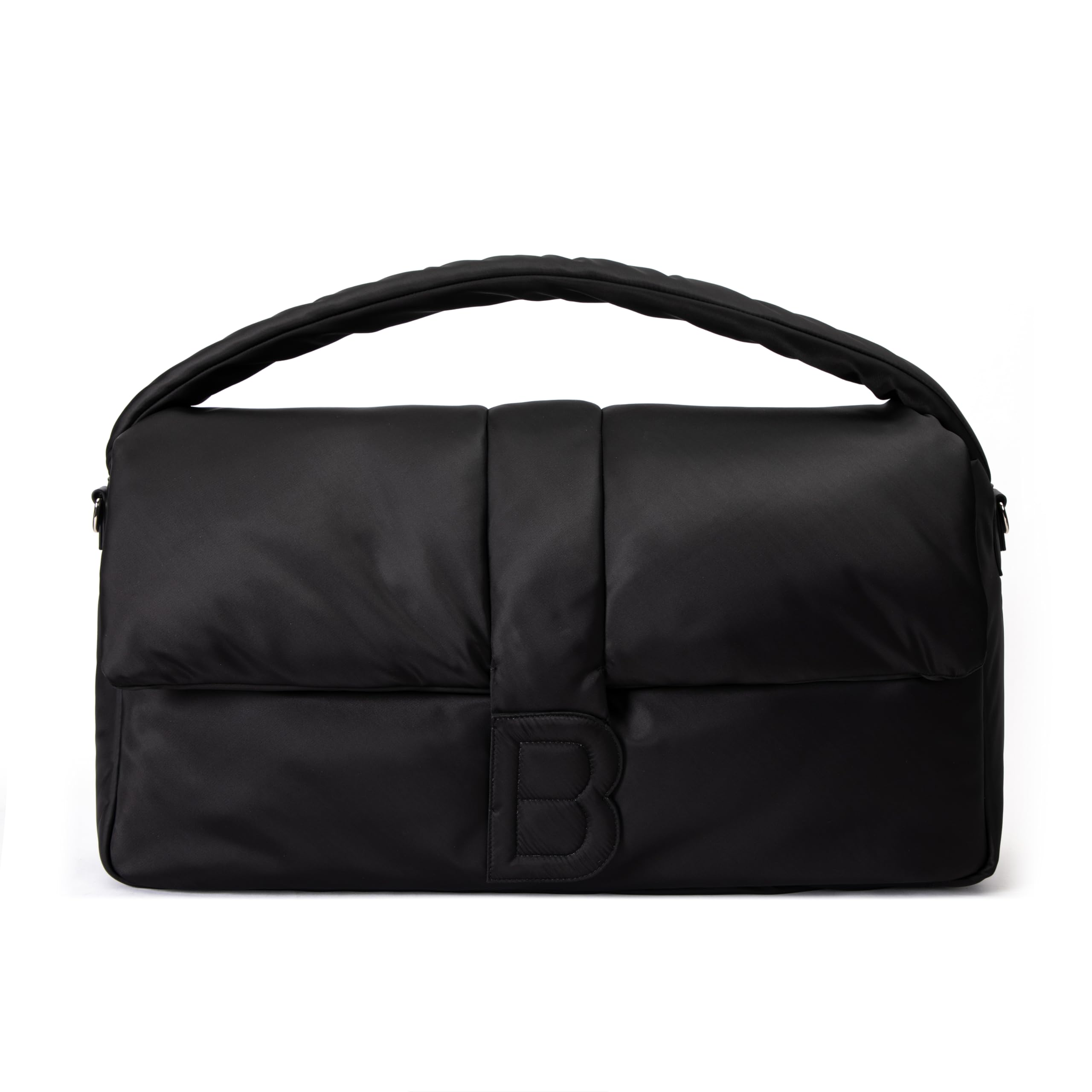 Nia Duffle Bag - Waterproof Black Nylon Travel Duffel Bag with Adjustable Shoulder Strap - Perfect for Gym, Weekend Trips & Air Travel Carry-On