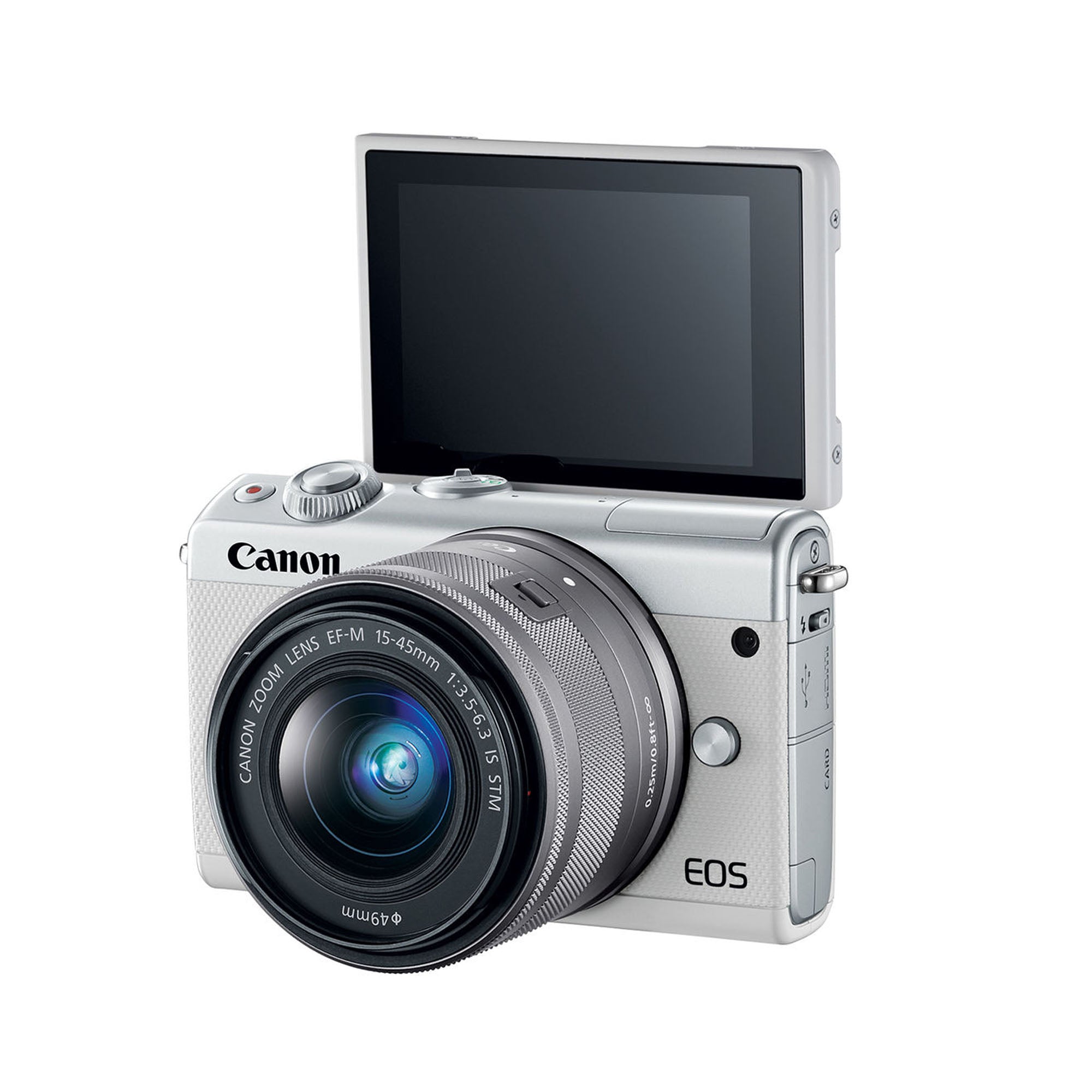 Canon EOS M100 Mirrorless Digital Camera with 15-45mm Lens (White) - Perfect for Travel Photography, Vlogging & Everyday Shooting