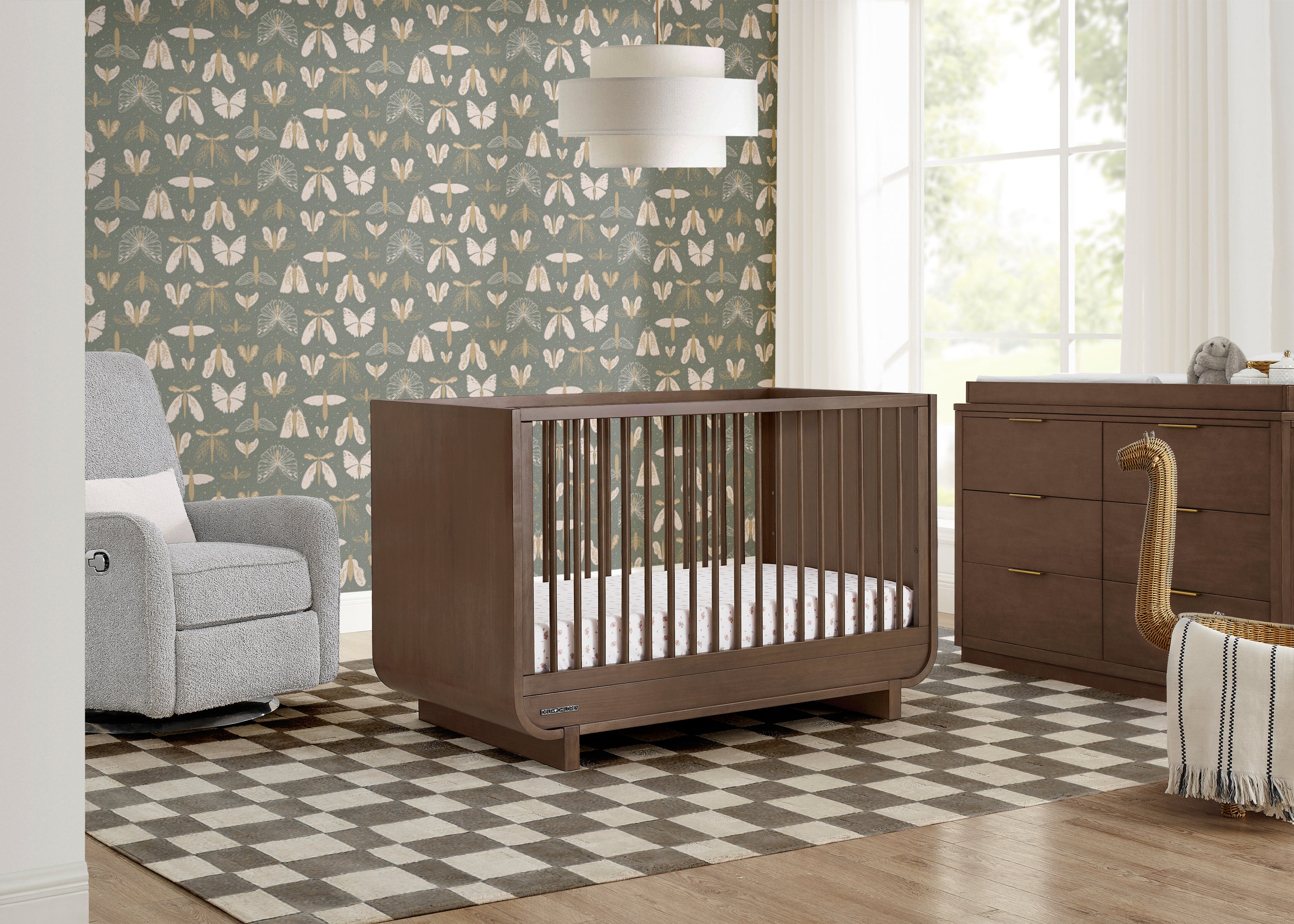Rhodes 4-in-1 Convertible Baby Crib to Toddler Bed - White Nursery Furniture for Newborns & Kids | Perfect for Nursery Rooms & Daycare Centers