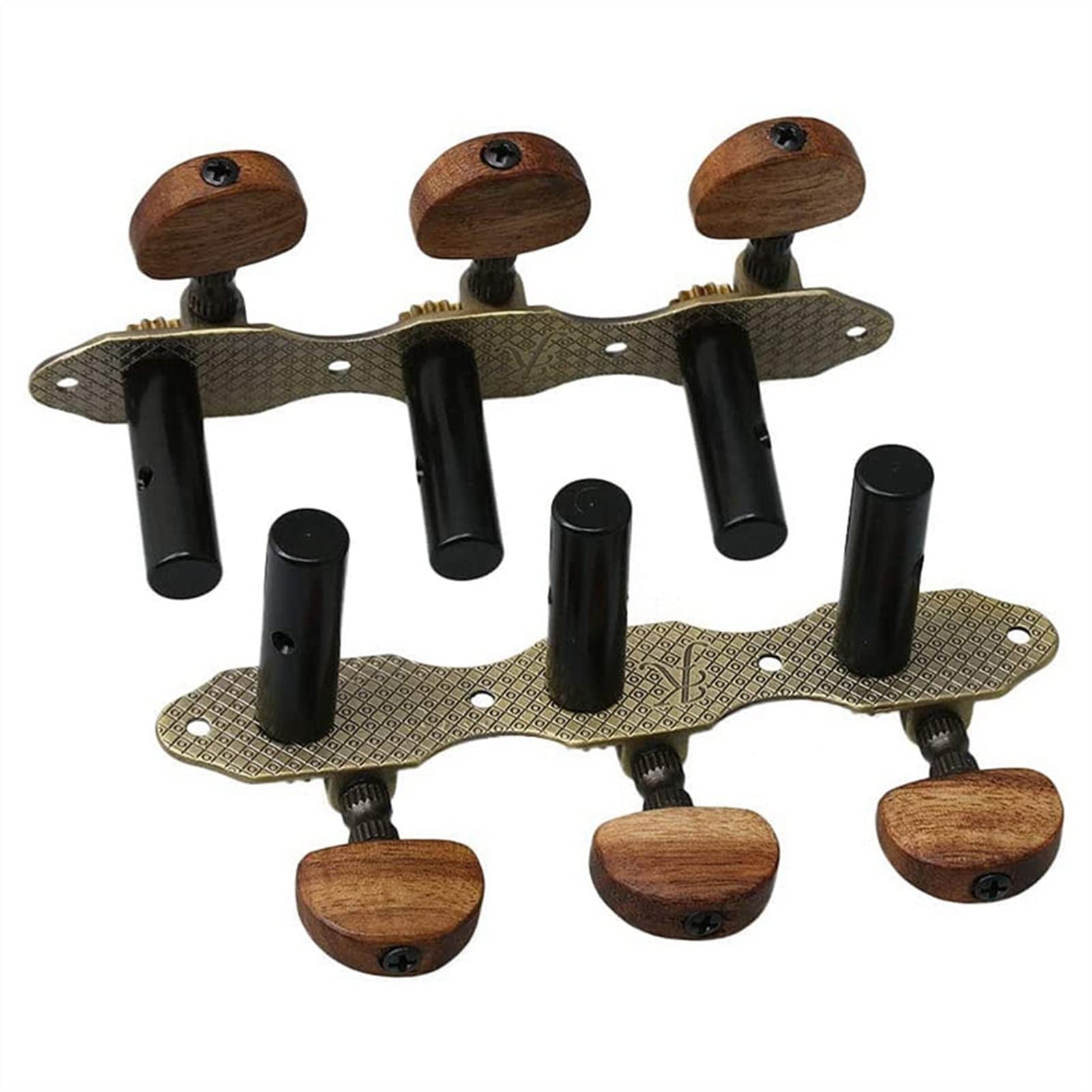 2Pcs Classical Guitar Tuners - Premium Tuning Key Pegs & Machine Heads for Acoustic, Folk & Classical Guitars - Durable Guitar Tuning Knobs for Precise Sound Adjustment - Perfect for Beginners & Professional Musicians (Ideal for Live Performances, Studio Recording & Home Practice)