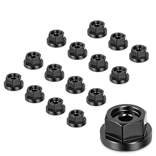 16PCS Carbon Steel Hex Nuts Assortment Kit with Washers - 1 Inch Heavy Duty Hex Screw Fasteners for Outdoor Pergolas, Pavilions & Deck Hardware - Perfect for DIY Projects, Furniture Assembly and Home Improvement