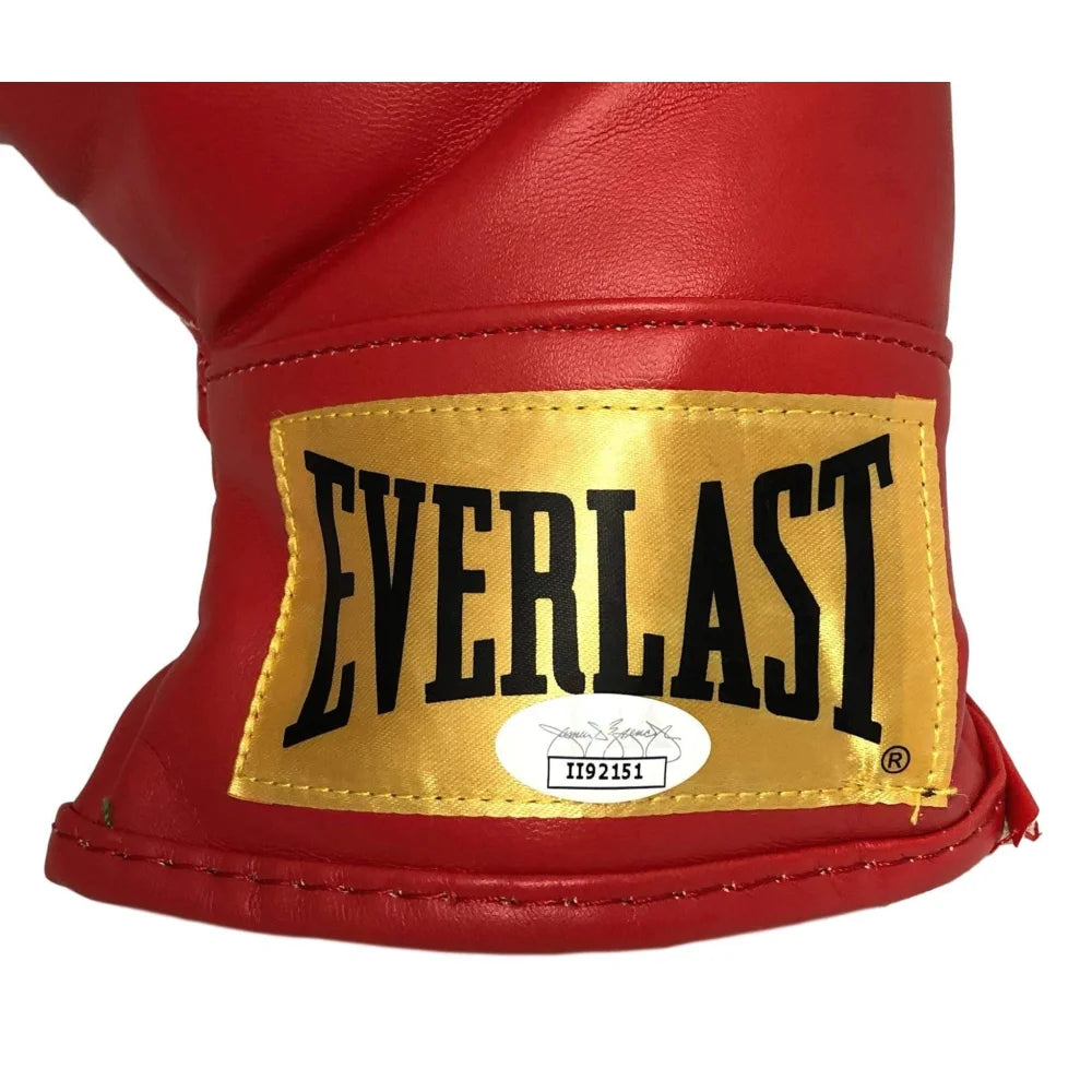Erik Morales Autographed Everlast Boxing Glove - Hand Signed with JSA COA - Collectible Sports Memorabilia for Boxing Fans & Display in Man Cave or Sports Room