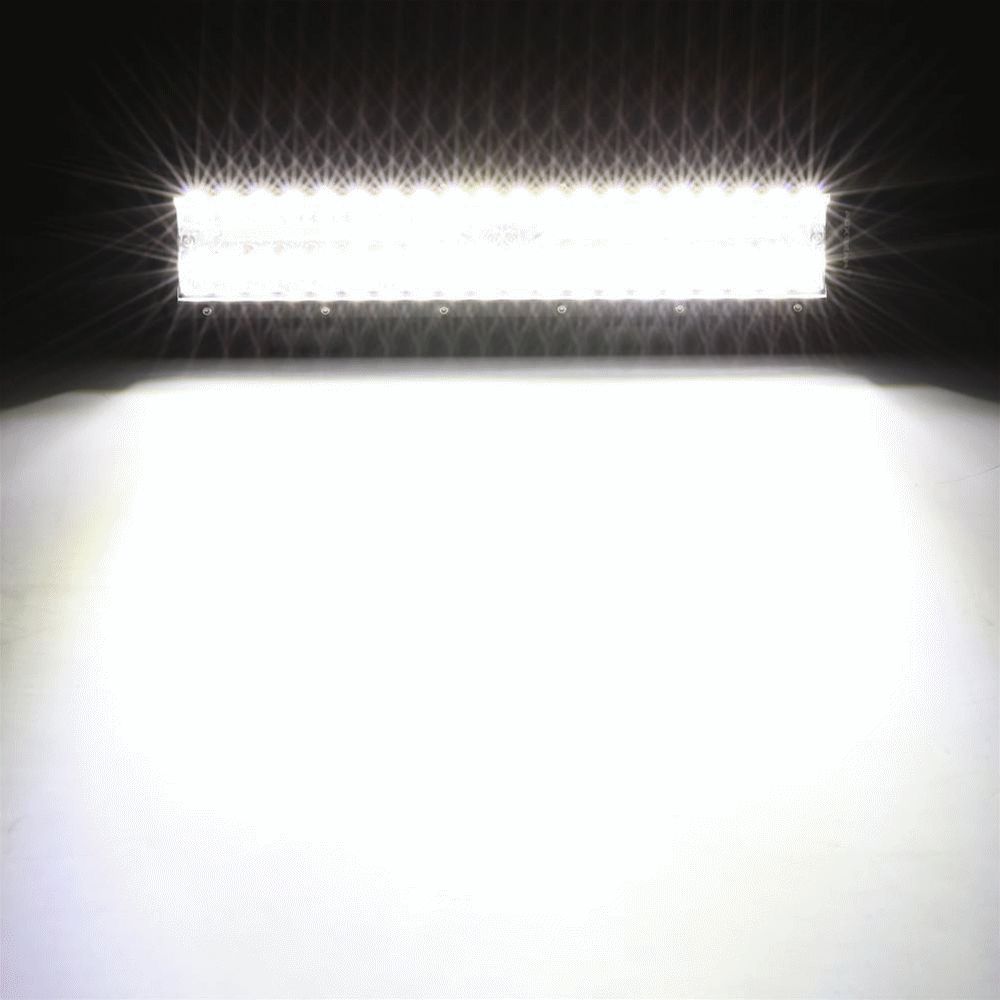 6 Modes 3/4/7/12/20 Inch White & Amber LED Light Bar for Off-Road Trucks, ATVs, UTVs, Boats - Waterproof & Durable Driving Lights