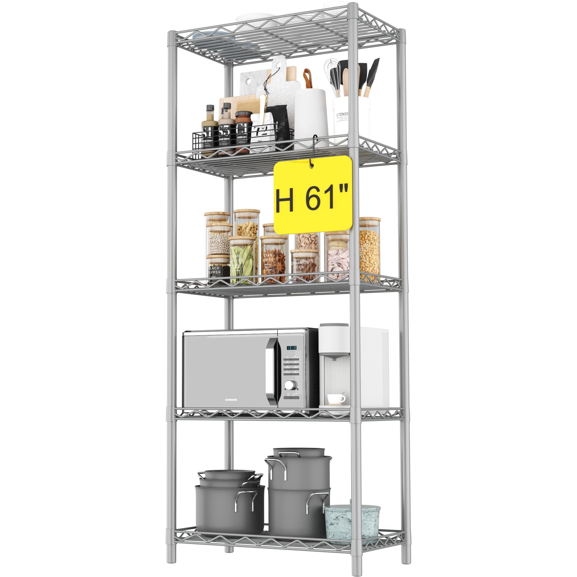 HOMEFORT 5-Tier Wire Shelving Unit - 21