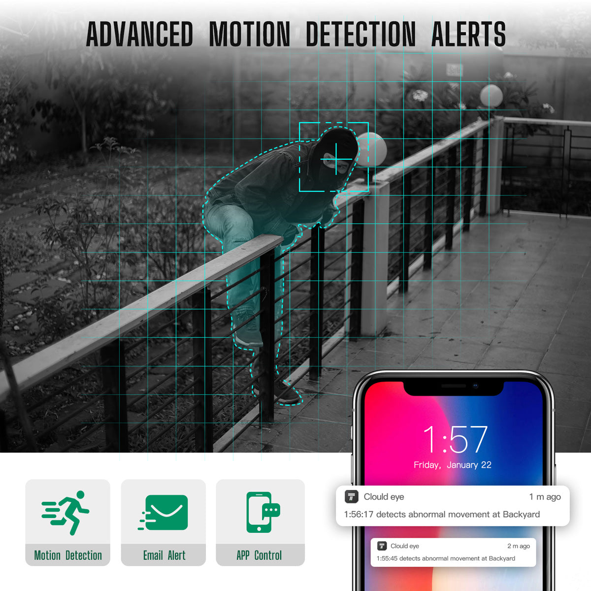Campark W310 8CH 3MP PTZ & Bullet Security Camera System Kit - 24/7 Surveillance for Home & Business Security - Outdoor/Indoor Use