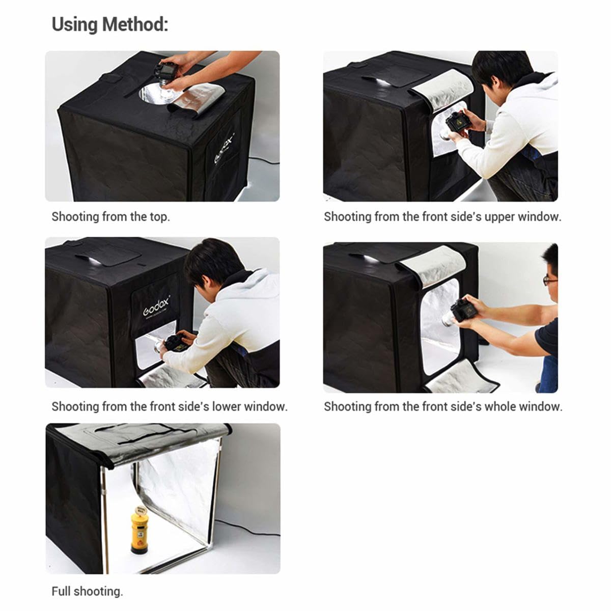 Godox LST80 LED Mini Portable Photography Studio Light Box - Perfect for Product Photography, Jewelry, Small Items & Social Media Content Creation