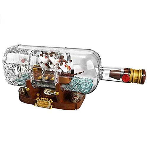 LEGO Ideas Ship in a Bottle 92177 - Expert Building Kit for Adults & Collectors - Perfect for Home Decor, Office Display & Gift Giving