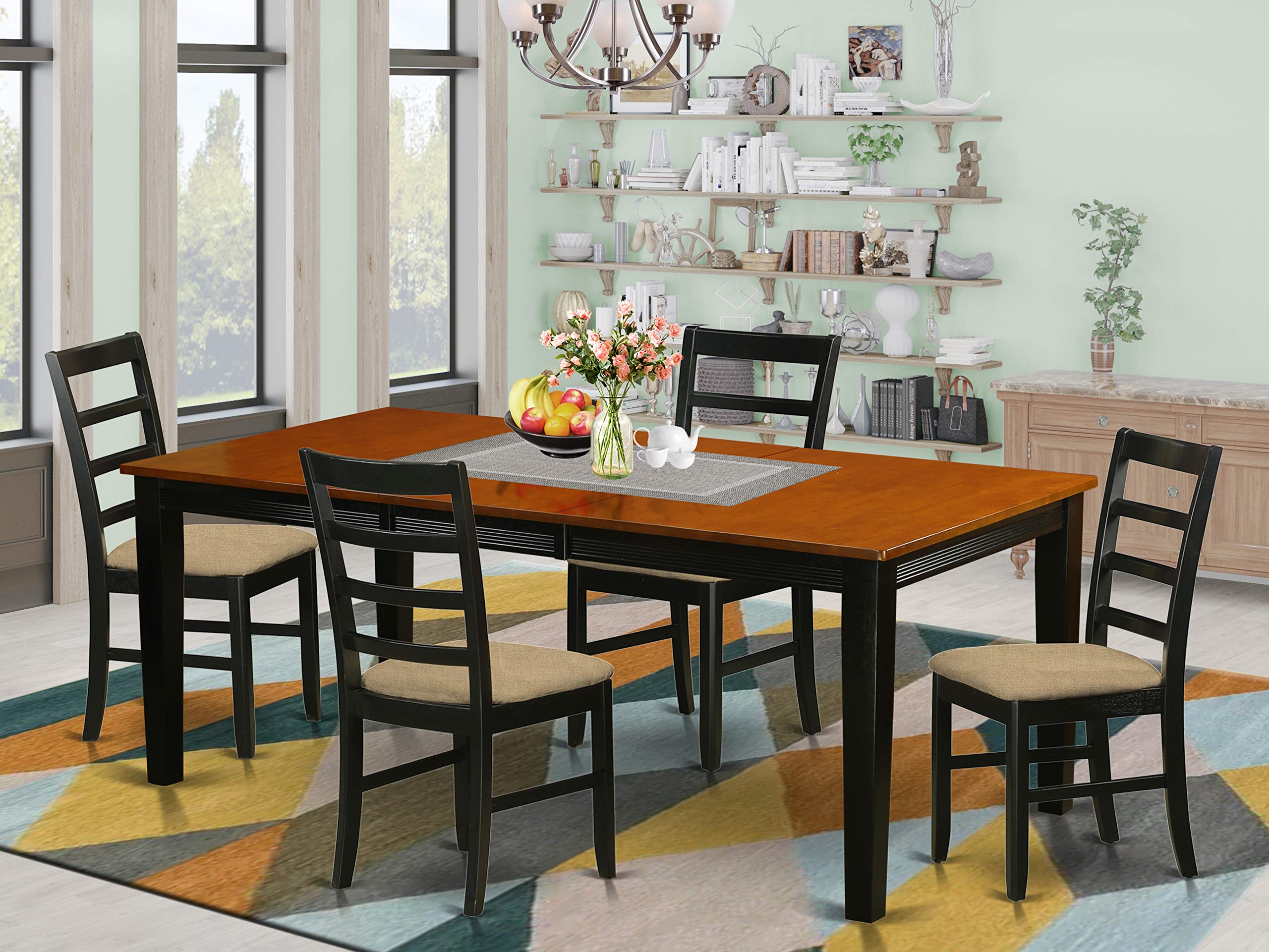 5-Piece Dining Set with Wood Table and 4 Chairs - Perfect for Small Spaces, Kitchens, and Cozy Meals