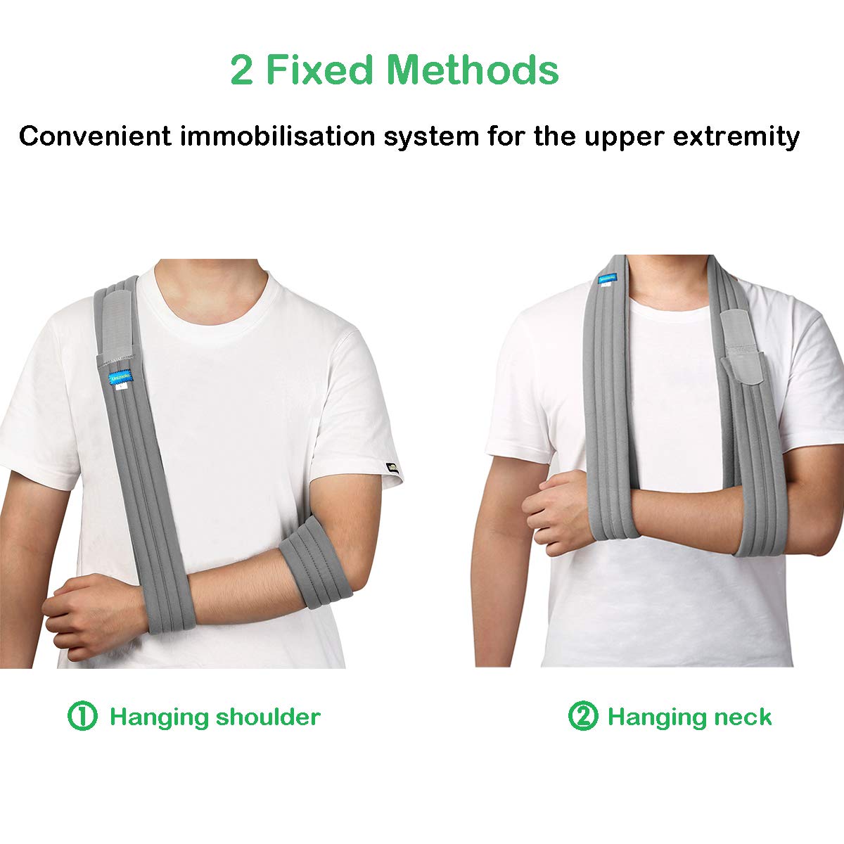Adjustable Arm Sling for Broken & Fractured Bones - Medical Shoulder Support Strap with Rotator Cuff Immobilizer - Lightweight & Comfortable for Left or Right Arm - Men & Women (Ideal for Post-Surgery, Sports Injuries & Daily Recovery)