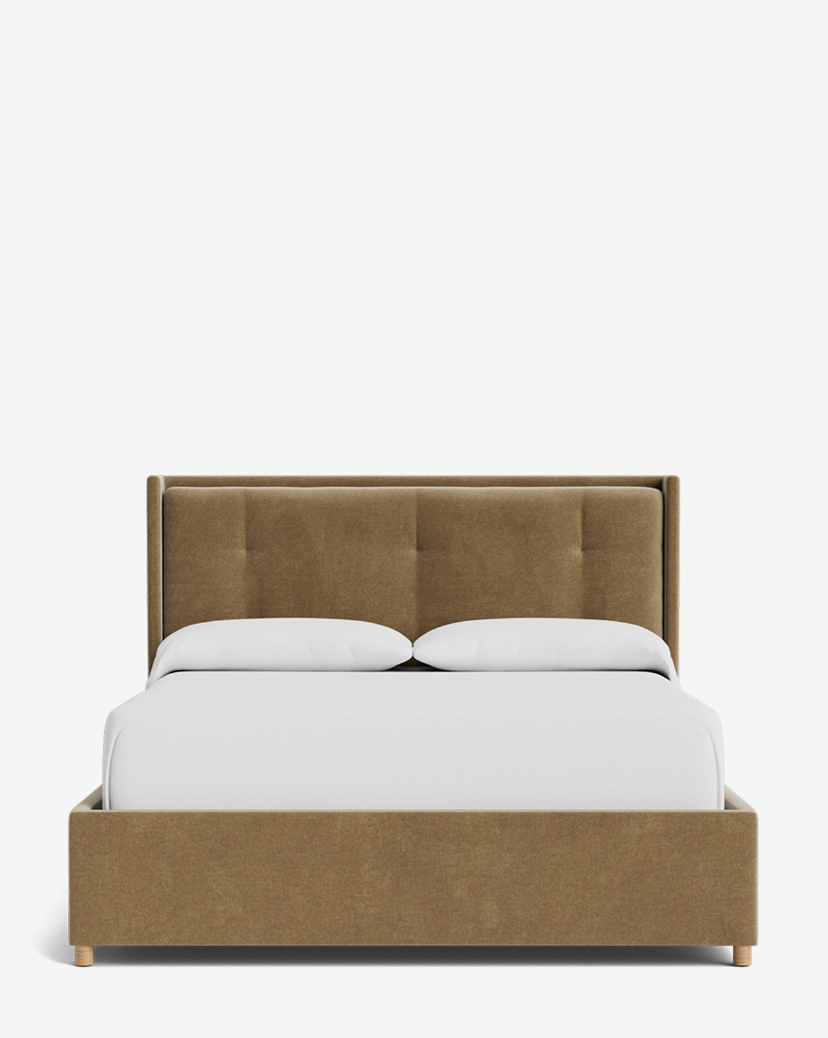 Low Profile Ria Bed Frame with Minimalist Headboard - Perfect for Small Spaces, Modern Bedrooms & Studio Apartments