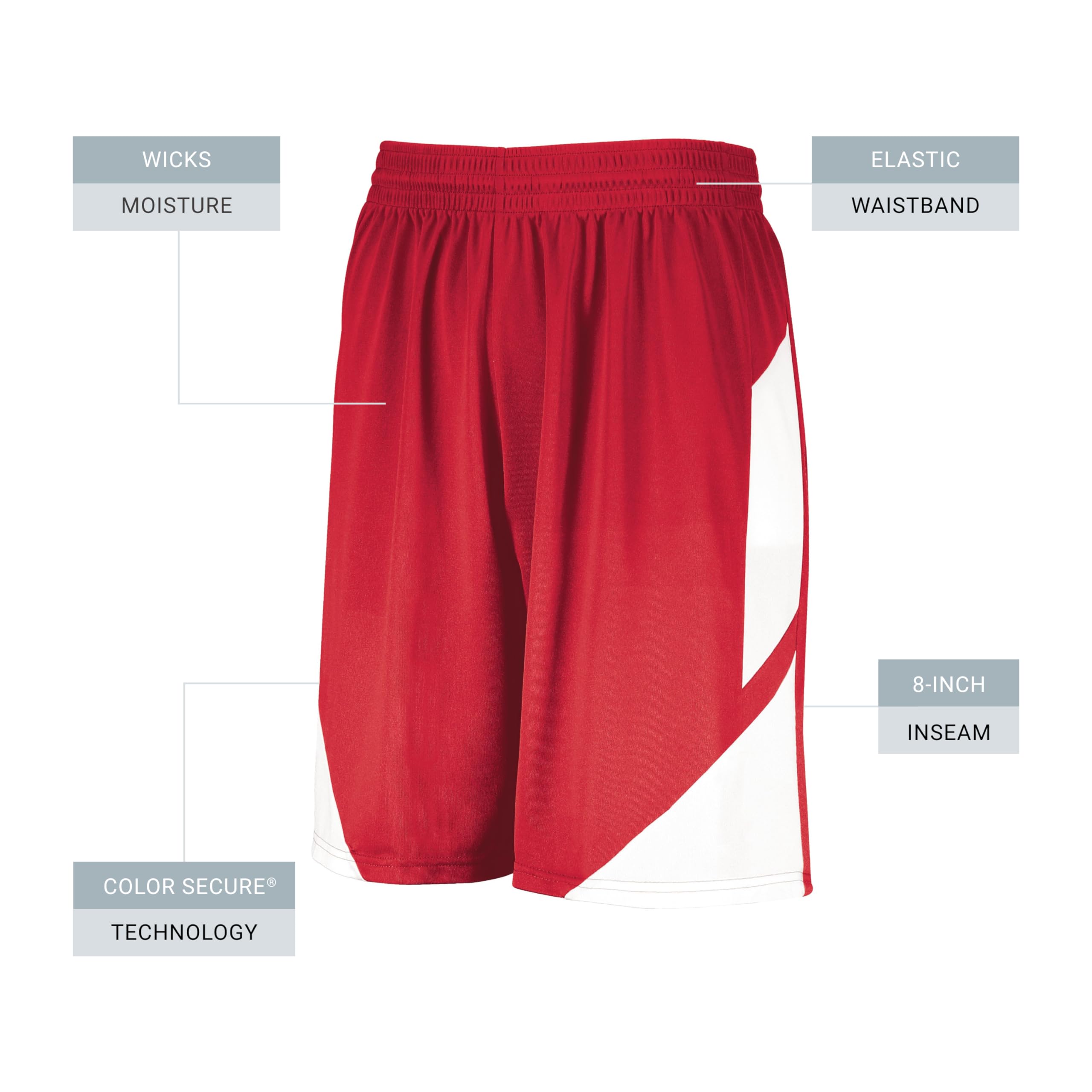 **Augusta Sportswear Step-Back Basketball Shorts for Men - Breathable Mesh Gym Shorts with Pockets - Perfect for Basketball, Training & Casual Wear**