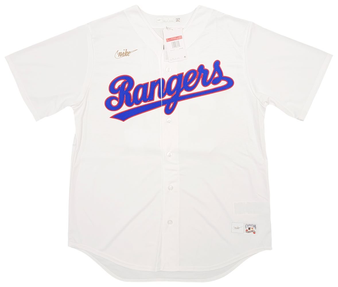 Nolan Ryan Autographed Texas Rangers Nike Cooperstown Collection Baseball Jersey - Authentic Signed MLB Memorabilia for Fans & Collectors - Perfect for Display, Gifts, and Sports Memorabilia Collections