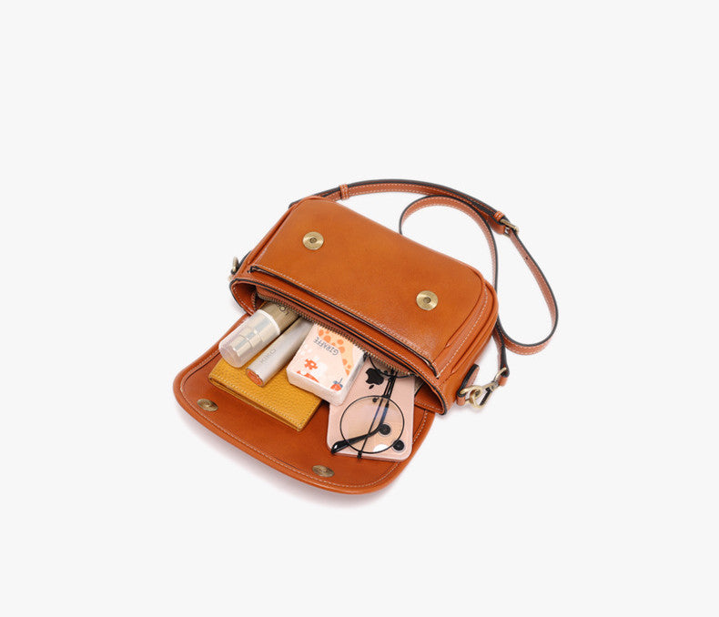 Stylish Leather Flap Crossbody Bag for Women - Fashionable Shoulder Purse for Daily Use, Travel & Shopping