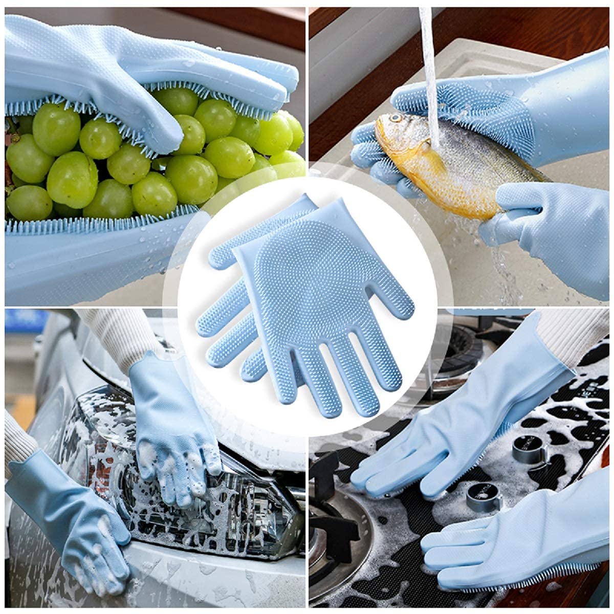 RKA Dishwashing Gloves for Women - 1 Pair - Durable Kitchen Gloves for Washing Utensils, Pots & Pans - Perfect for Dish Cleaning, Household Chores and Kitchen Safety