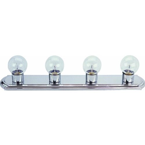 Home Impressions 4-Light Chrome Bathroom Light Fixture - Modern Vanity Lighting for Bathroom, Powder Room & Dressing Area