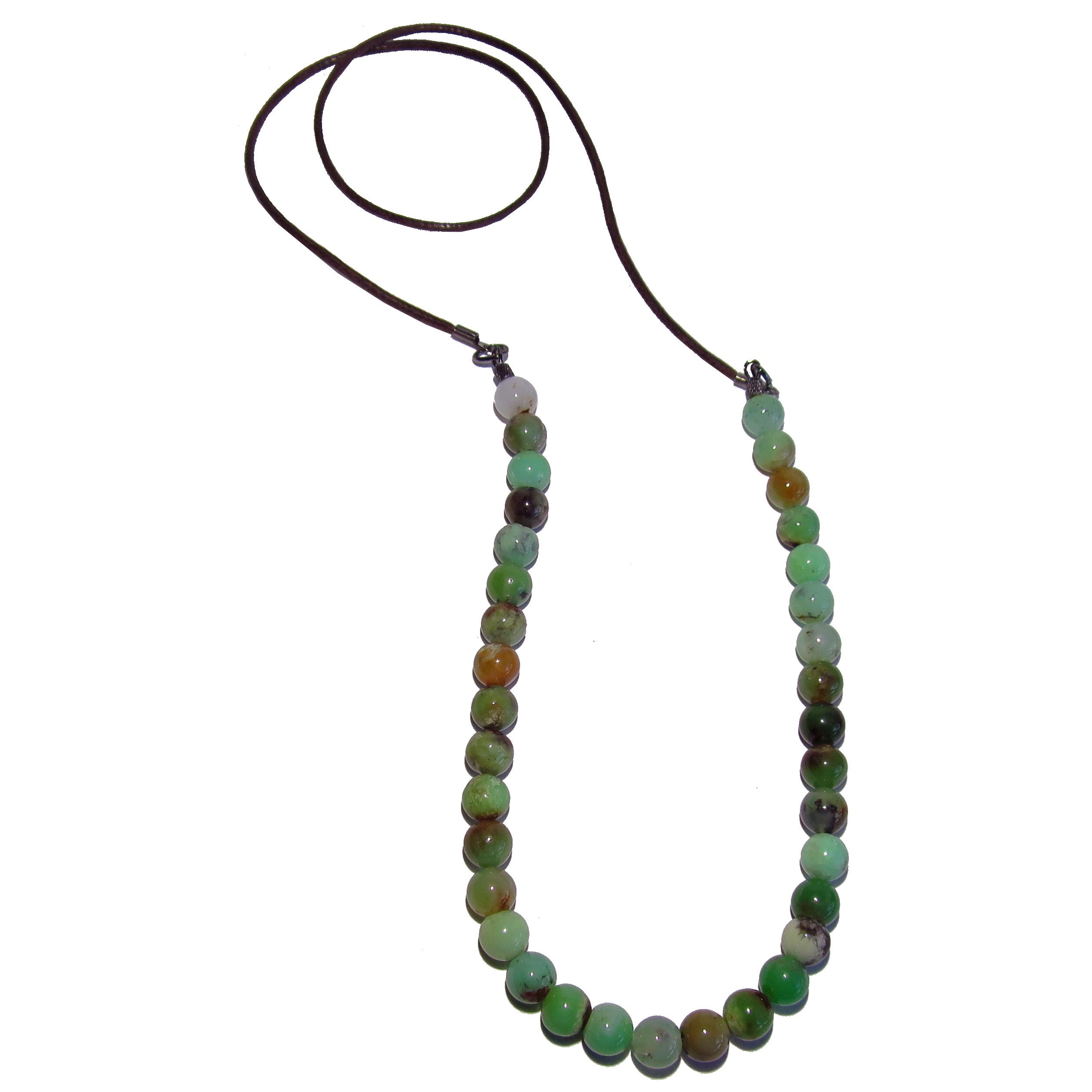 Chrysoprase Green Gemstone Necklace - Elegant Healing Stone Jewelry for Women | Perfect for Yoga, Meditation & Spiritual Healing