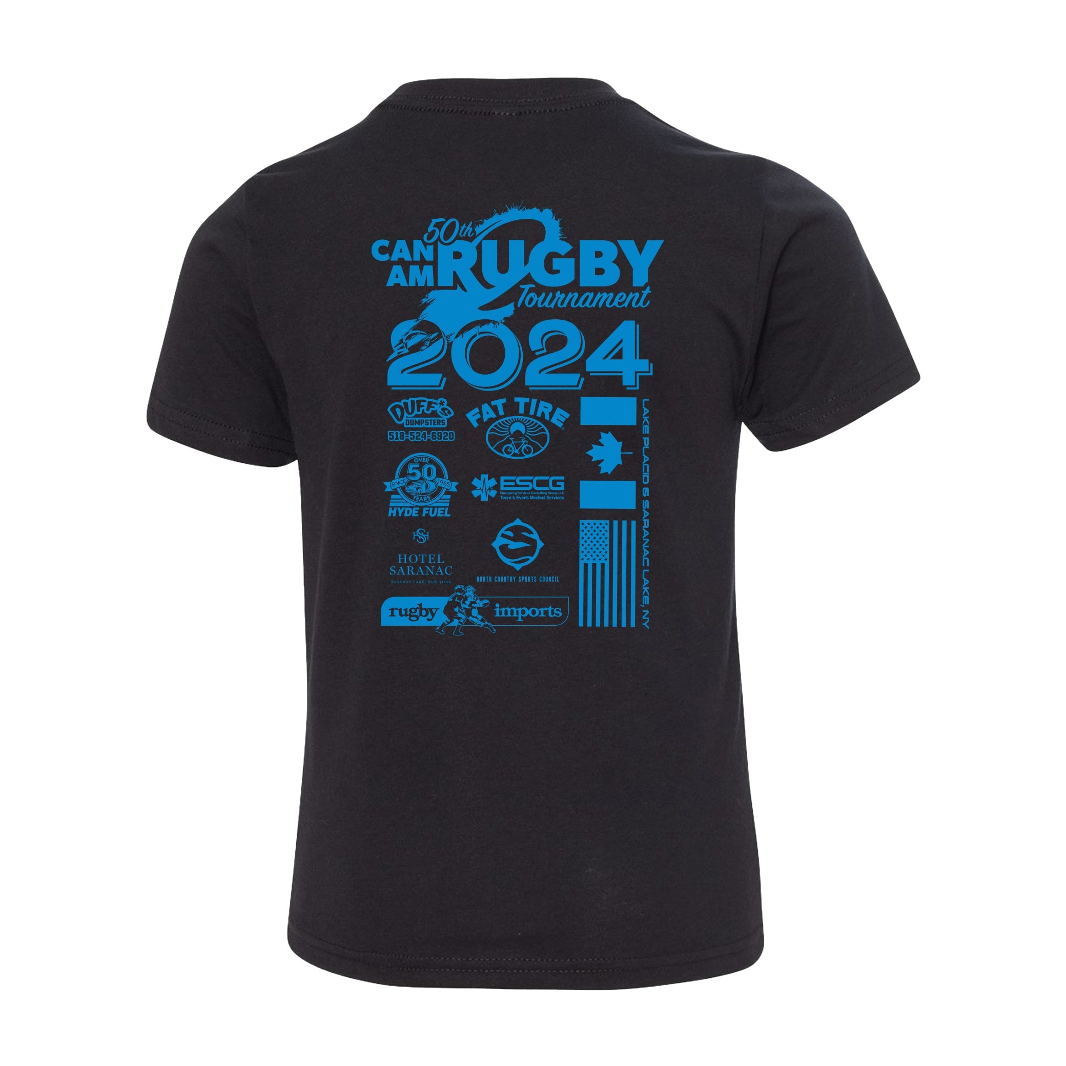 Can Am Rugby 2024 Youth T-Shirt - Youth Small Size | Comfortable Sports Tee for Kids Rugby Games & Casual Wear