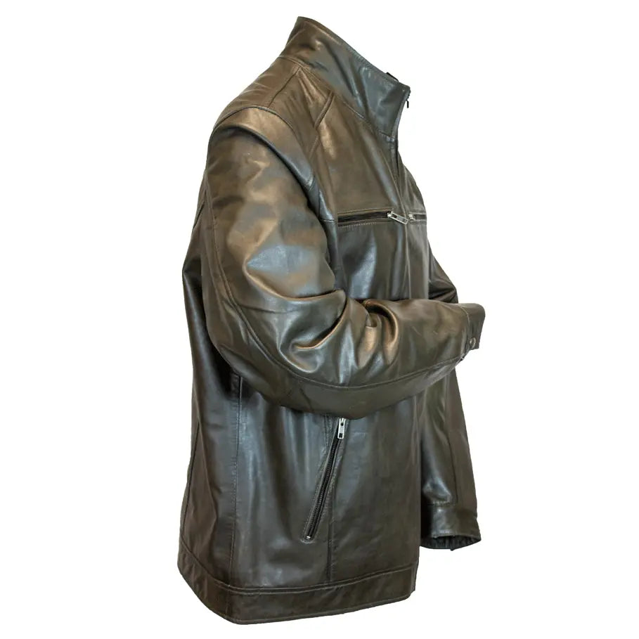 BOL Men's Gen Bomber Lambskin Leather Jacket - Premium Real Leather Aviator Jacket for Men, Stylish Slim Fit Biker Jacket with Warm Lining - Perfect for Motorcycle Riding, Casual Outfits & Winter Fashion