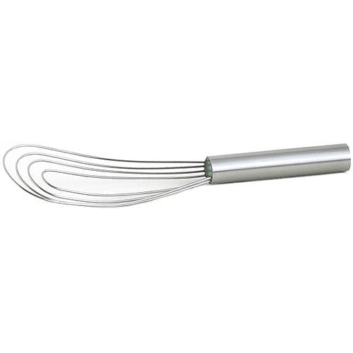 Premium Stainless Steel Flat Whisk - Heavy Duty Kitchen Utensil for Baking, Cooking & Mixing - Perfect for Sauces, Batters & Dough - Dishwasher Safe