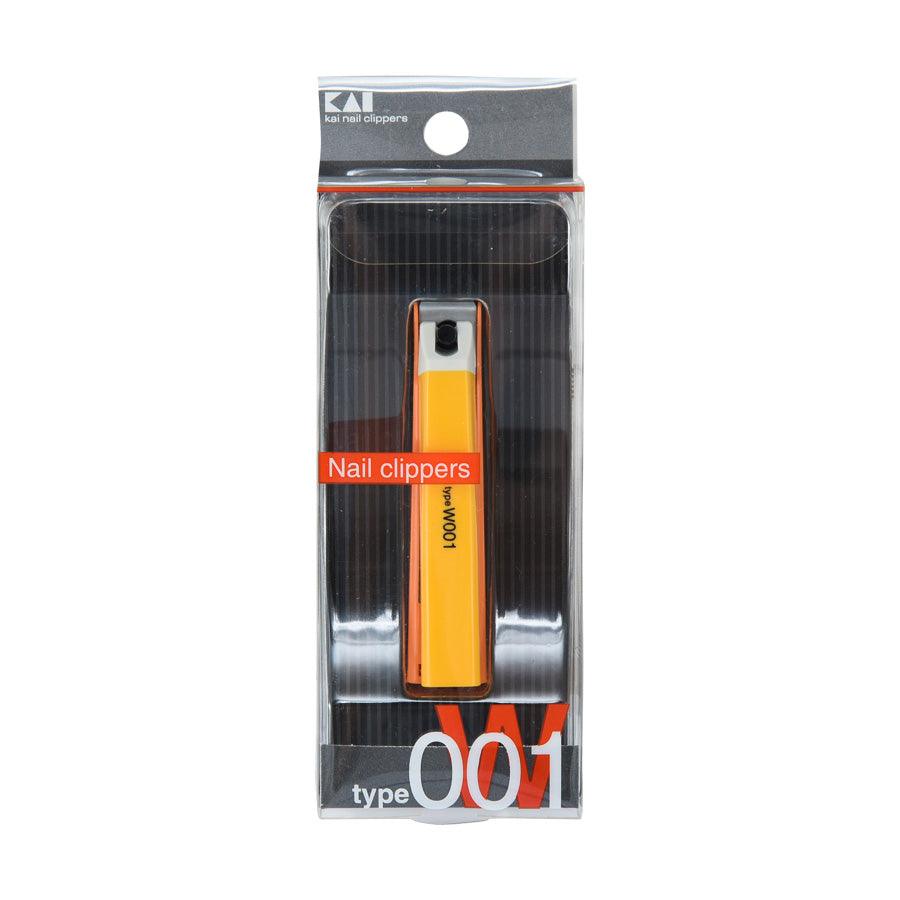 KAI Professional Nail Clipper Type W001 - Orange Stainless Steel Nail Clippers for Men & Women - Perfect for Travel, Home, and Salon Use