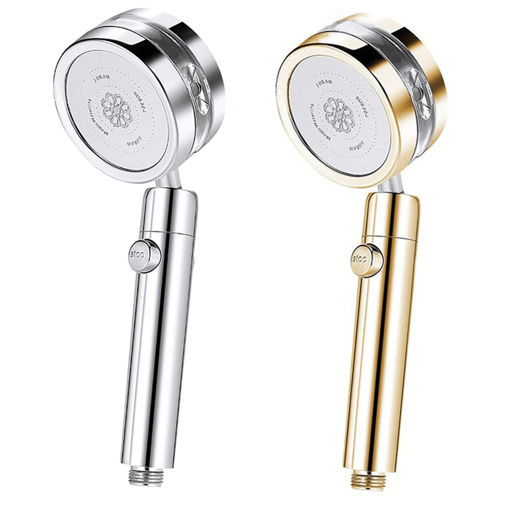 High Pressure Turbo Shower Head - Powerful Water Saving Rainfall Showerhead with 6 Spray Modes - Perfect for Home, Spa, and RV Use