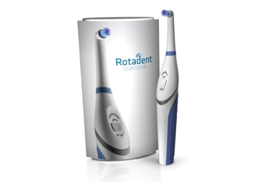 RotaDent Contour 2013 Electric Toothbrush - White - Automatic Corded Rechargeable Toothbrush for Deep Cleaning & Gum Care - Perfect for Home & Travel Dental Hygiene