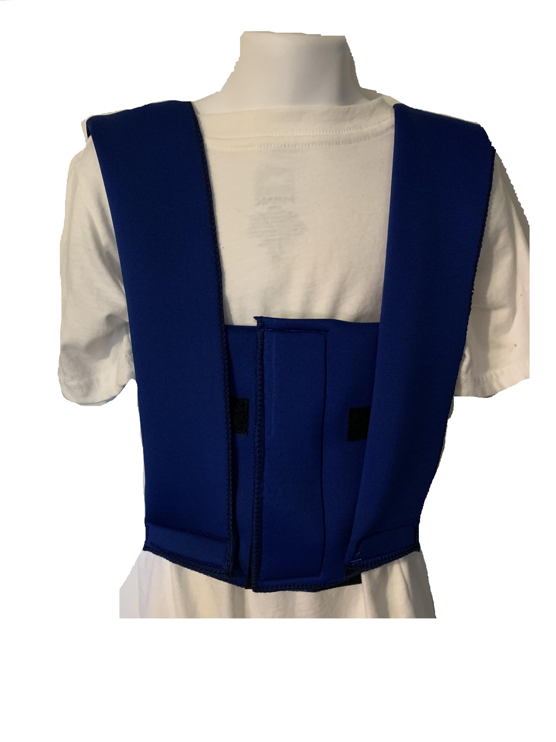 Adjustable Neoprene Compression Wrap Vest for Kids & Adults - Large Size, Blue - Ideal for Post-Surgery Recovery, Muscle Support & Pain Relief