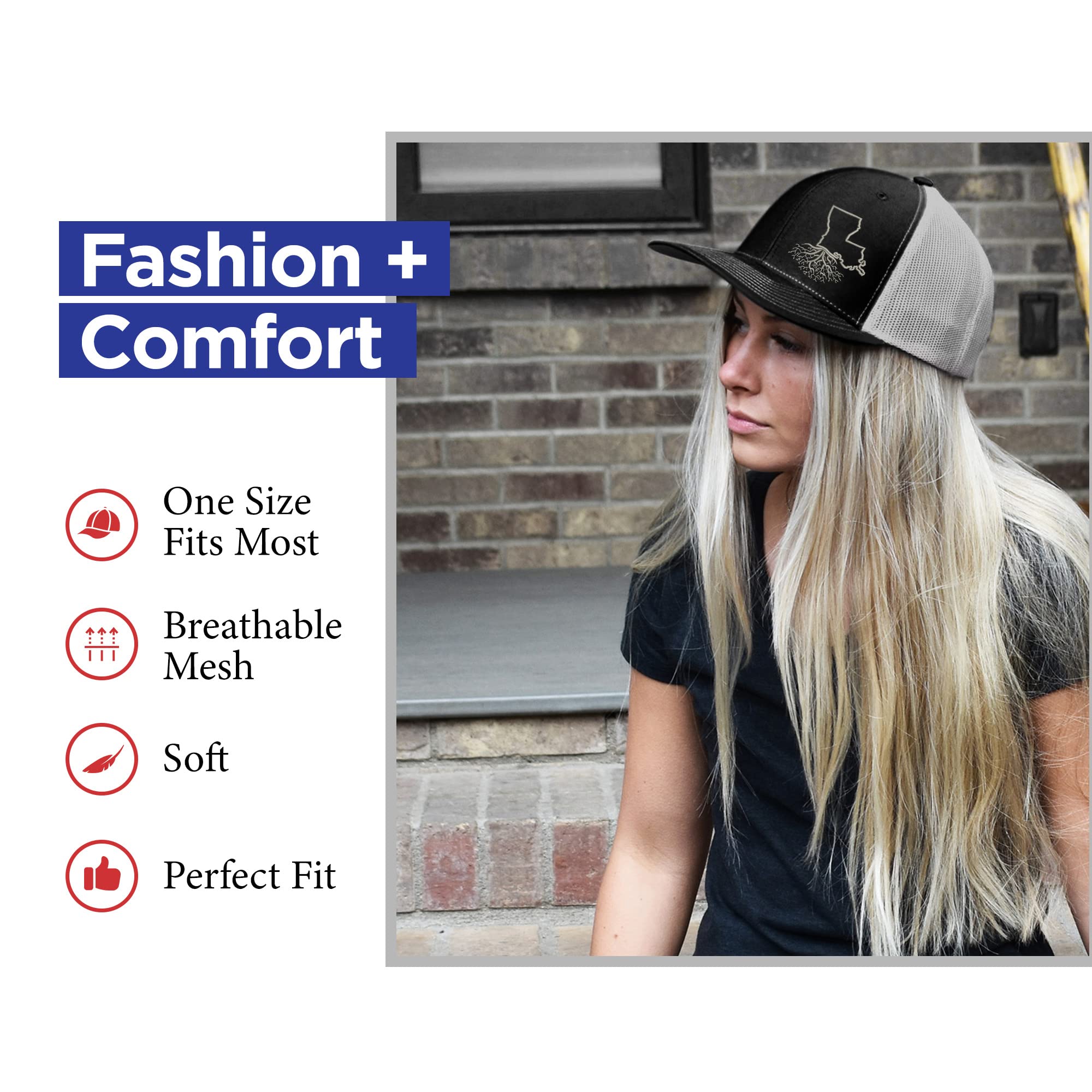 Stylish Snapback Trucker Hat for Men & Women - Adjustable Mesh Back Baseball Cap - Perfect for Outdoor Sports, Casual Wear & Fashion Accessories