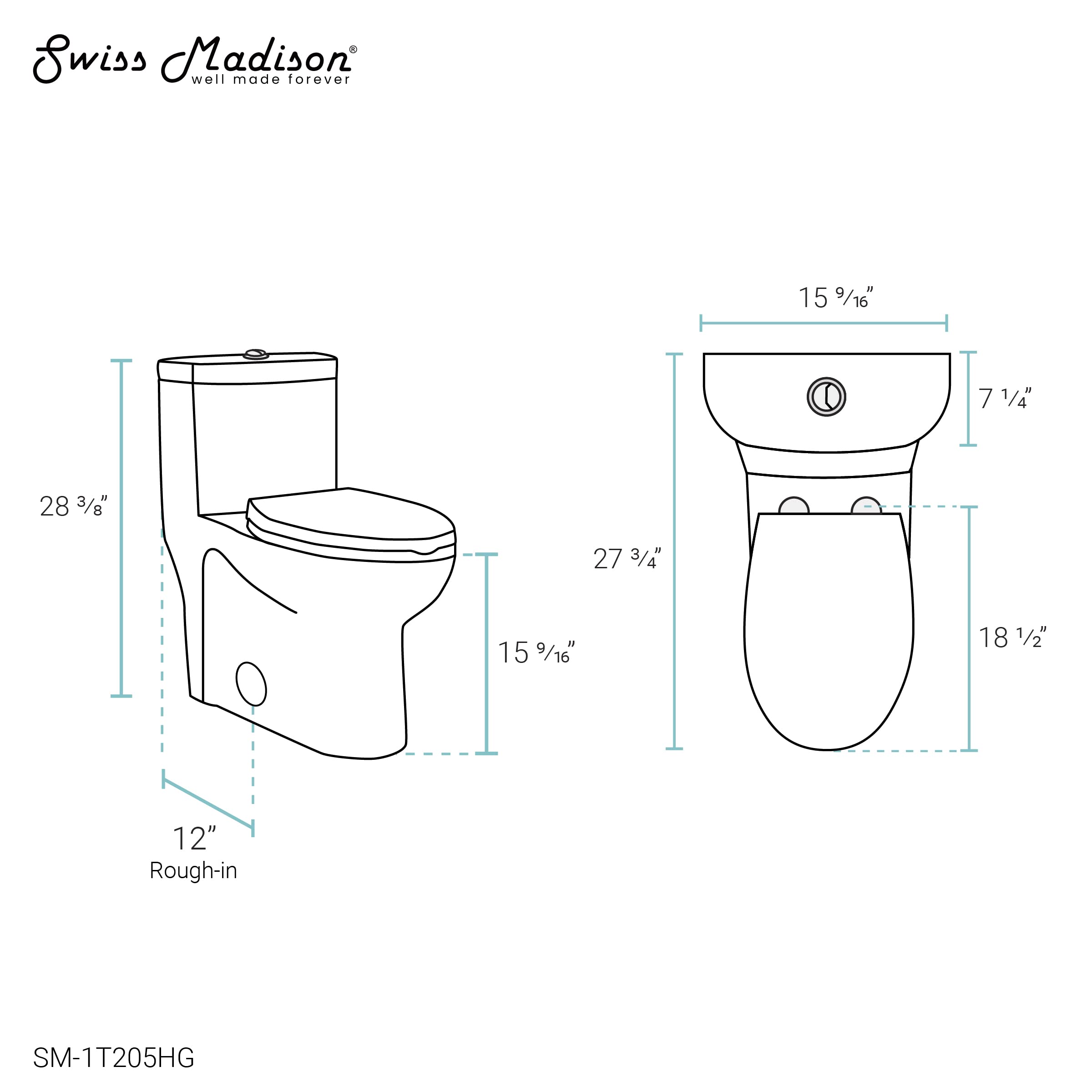 Premium One Piece Elongated Toilet with Dual Flush Technology - 1.1/1.6 GPF, Brushed Gold Hardware - Perfect for Modern Bathrooms & Luxury Homes